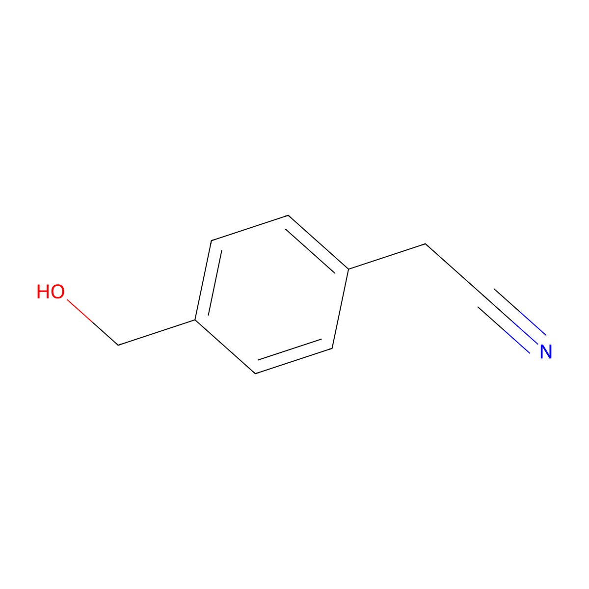 2-(4-(Hydroxymethyl)phenyl)acetonitrile molecular structure, CAS 144825-18-3