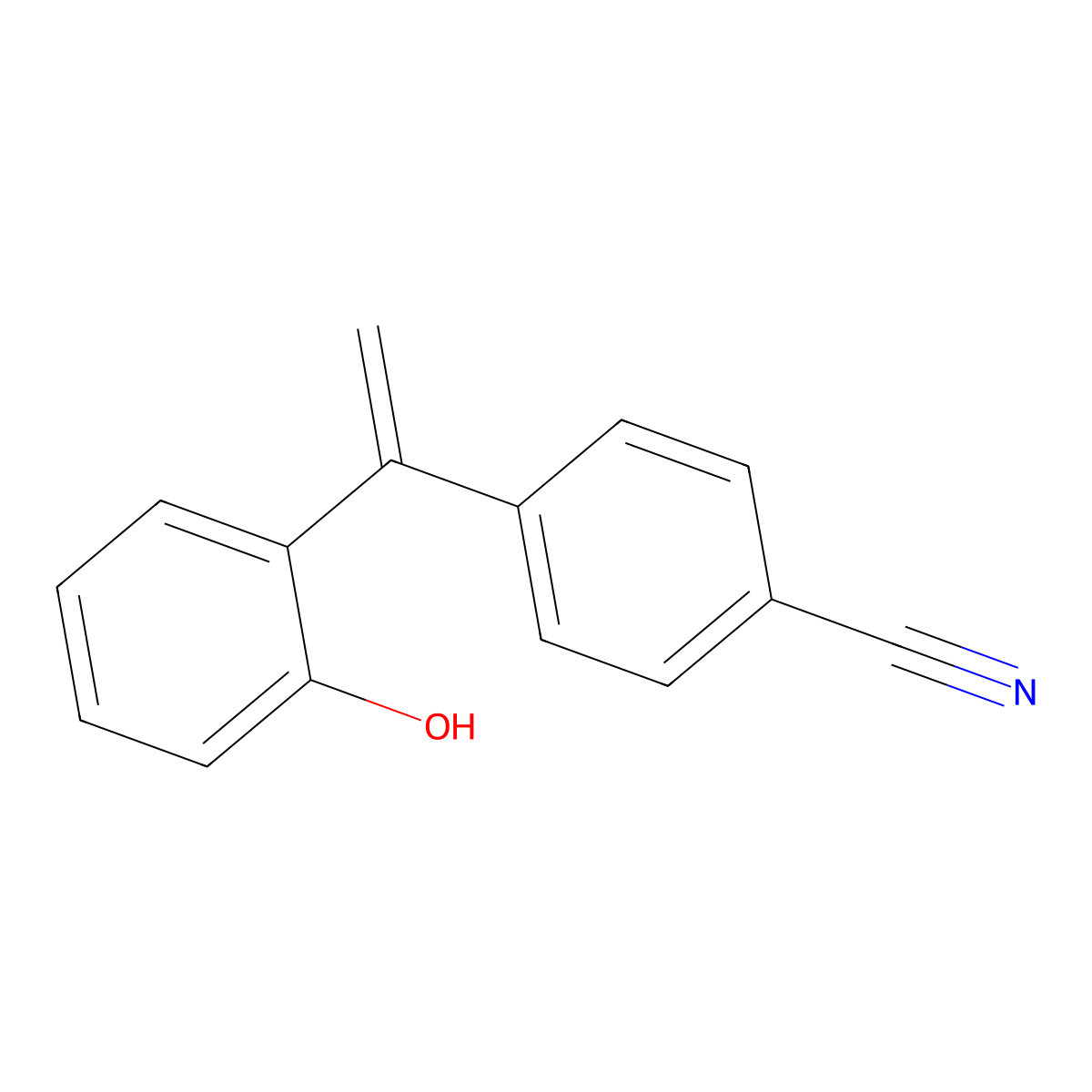4-(1-(2-Hydroxyphenyl)vinyl)benzonitrile molecular structure, CAS 1448251-13-5