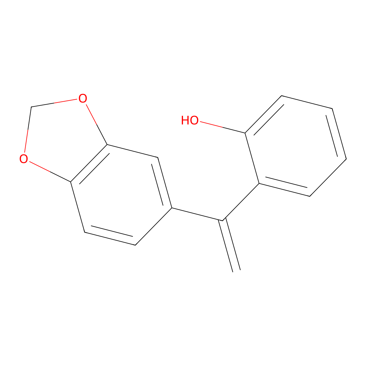 2-(1-(Benzo[d][1,3]dioxol-5-yl)vinyl)phenol molecular structure, CAS 1448251-14-6