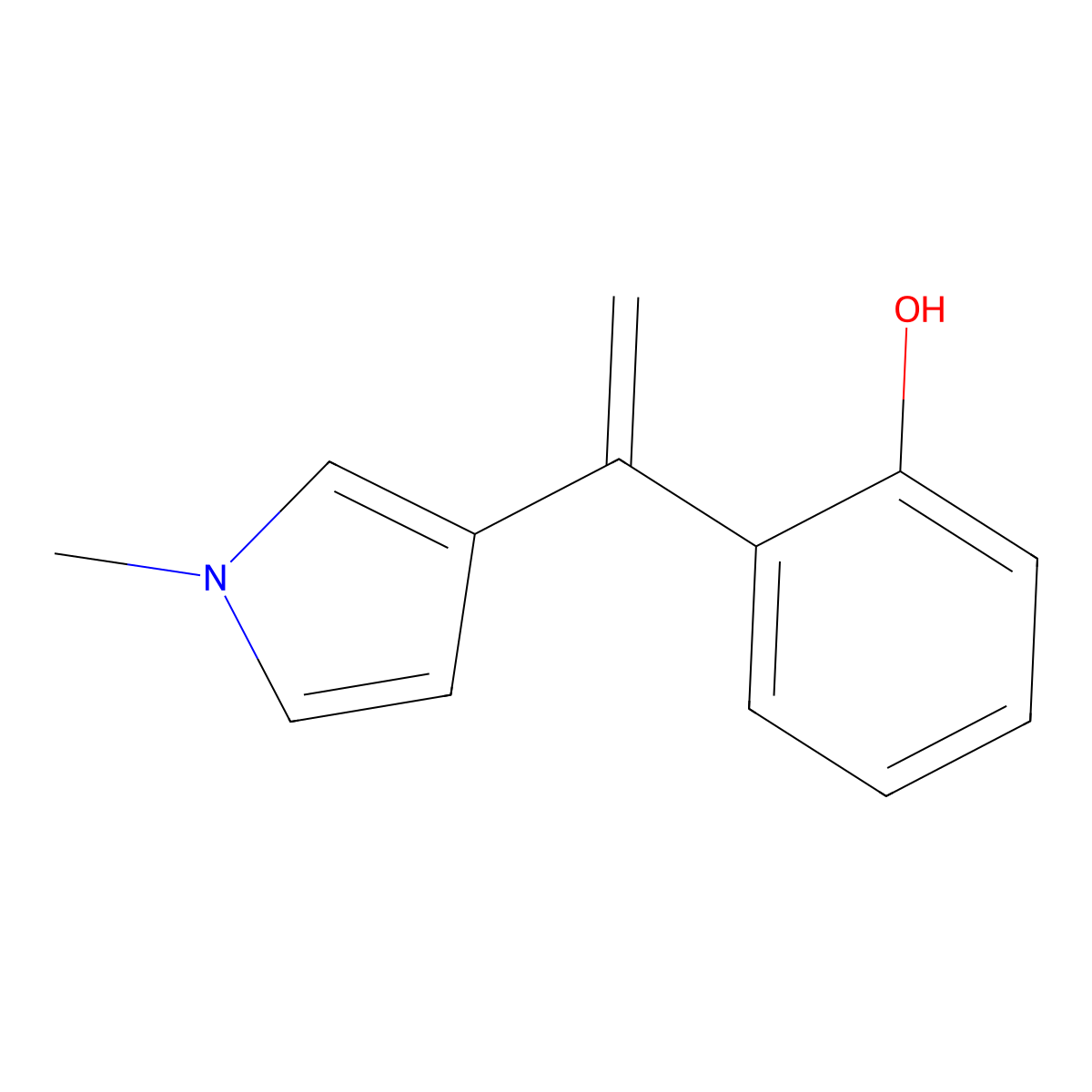 2-[1-(1-methyl-1H-pyrrol-3-yl)ethenyl]phenol molecular structure, CAS 1448251-15-7