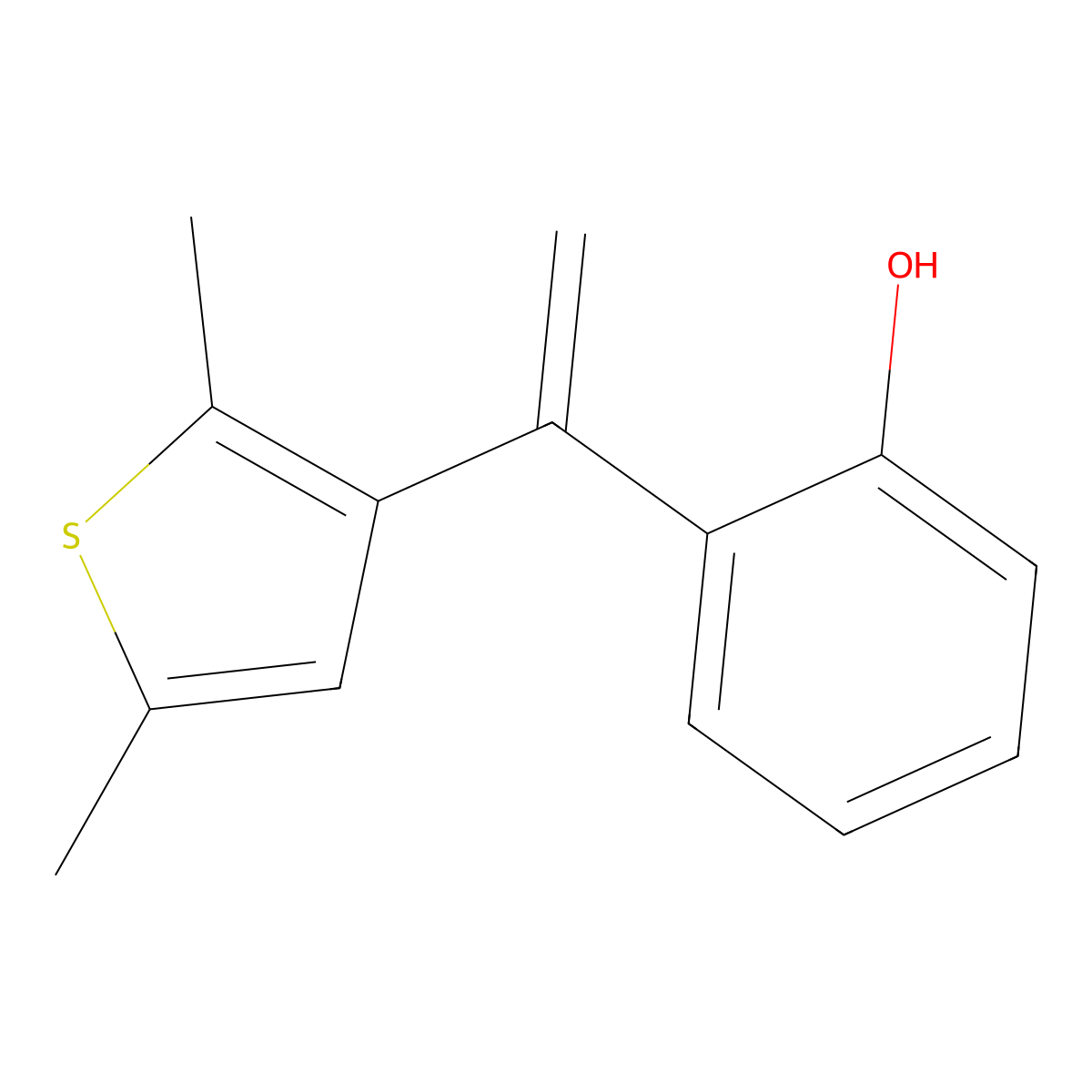 2-[1-(2,5-Dimethylthiophen-3-yl)ethenyl]phenol molecular structure, CAS 1448251-16-8