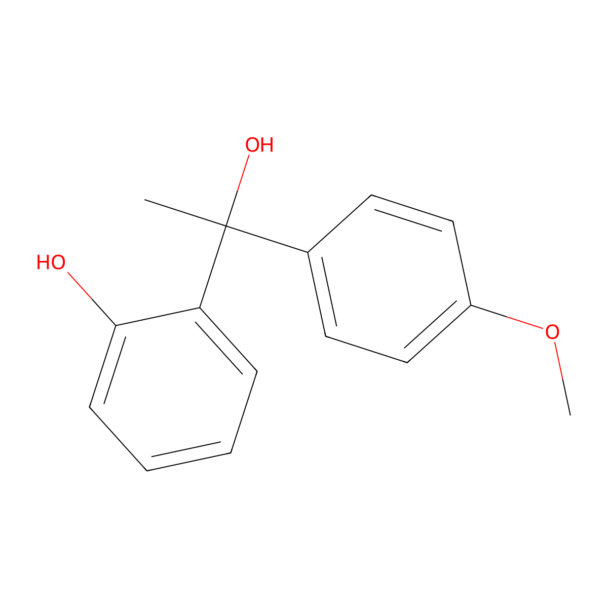 2-[1-Hydroxy-1-(4-methoxyphenyl)ethyl]phenol molecular structure, CAS 1448251-27-1