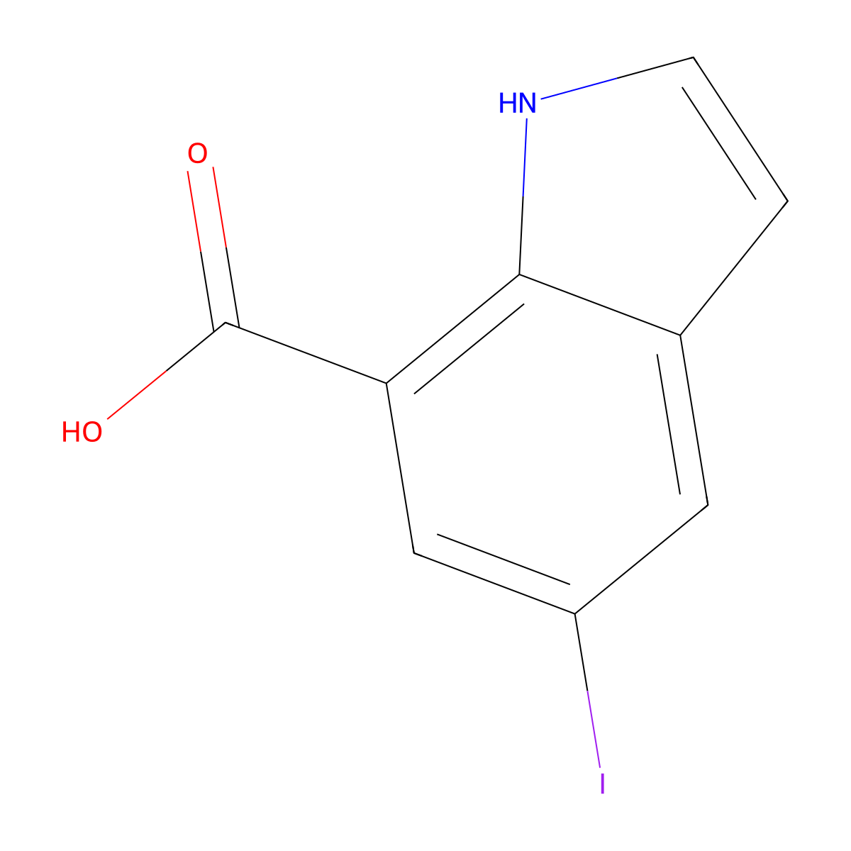 5-Iodo-1h-indole-7-carboxylic acid molecular structure, CAS 1448259-10-6