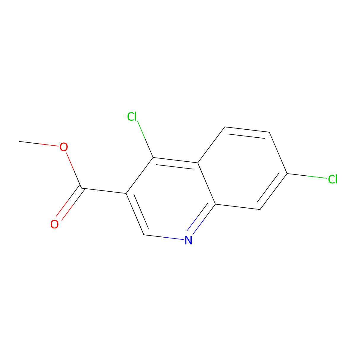 Methyl 4,7-dichloroquinoline-3-carboxylate molecular structure, CAS 1448259-18-4