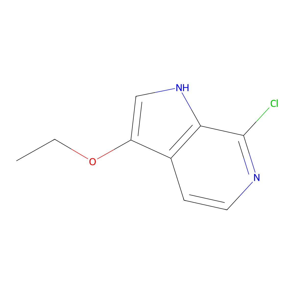 7-Chloro-3-ethoxy-1H-pyrrolo[2,3-c]pyridine molecular structure, CAS 1448259-20-8