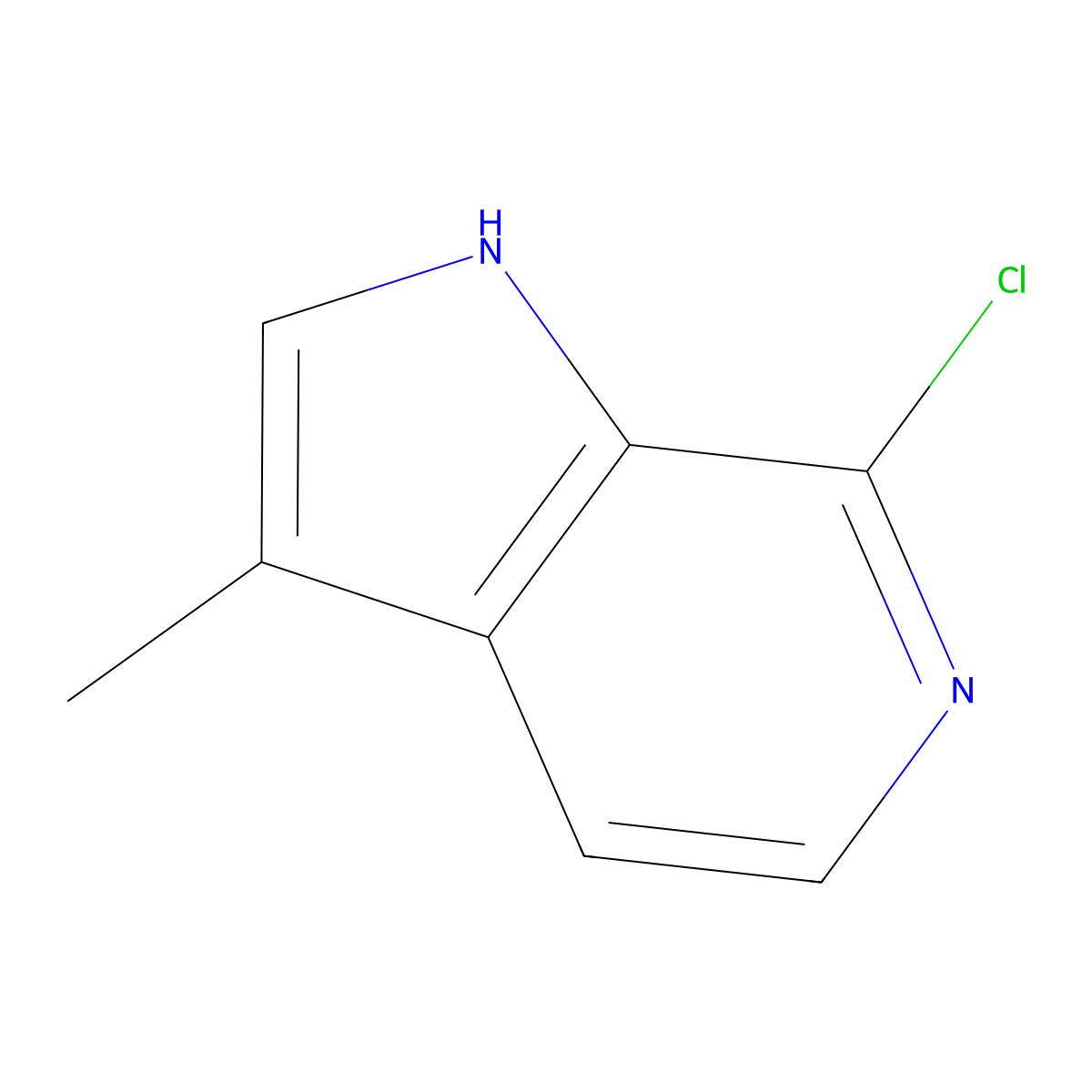 7-chloro-3-methyl-1H-pyrrolo[2,3-c]pyridine molecular structure, CAS 1448259-27-5