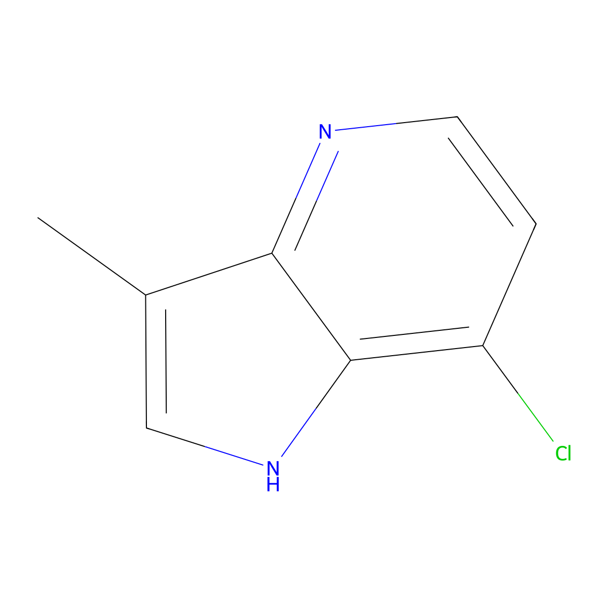 7-chloro-3-methyl-1H-pyrrolo[3,2-b]pyridine molecular structure, CAS 1448259-30-0