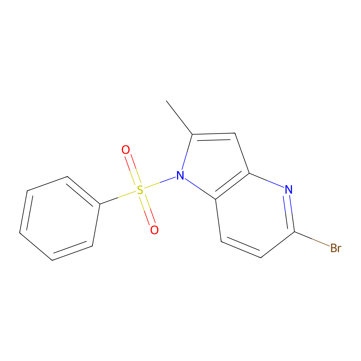 5-Bromo-2-methyl-1-(phenylsulfonyl)-4-azaindole molecular structure, CAS 1448259-50-4