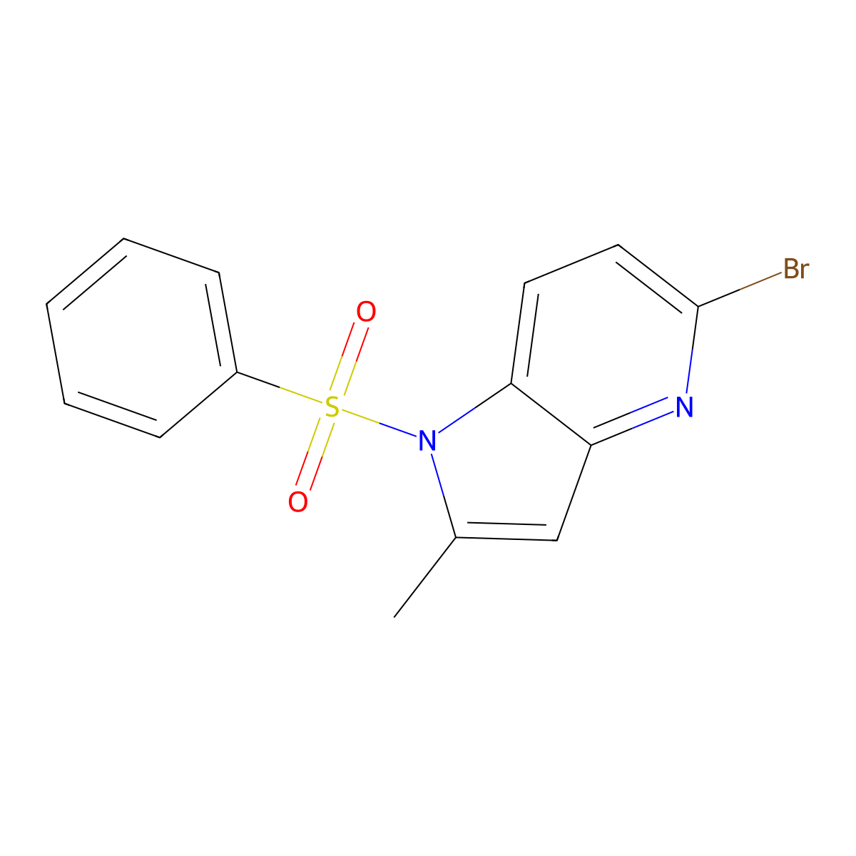 5-Bromo-2-methyl-1-(phenylsulfonyl)-4-azaindole molecular structure, CAS 1448259-50-4