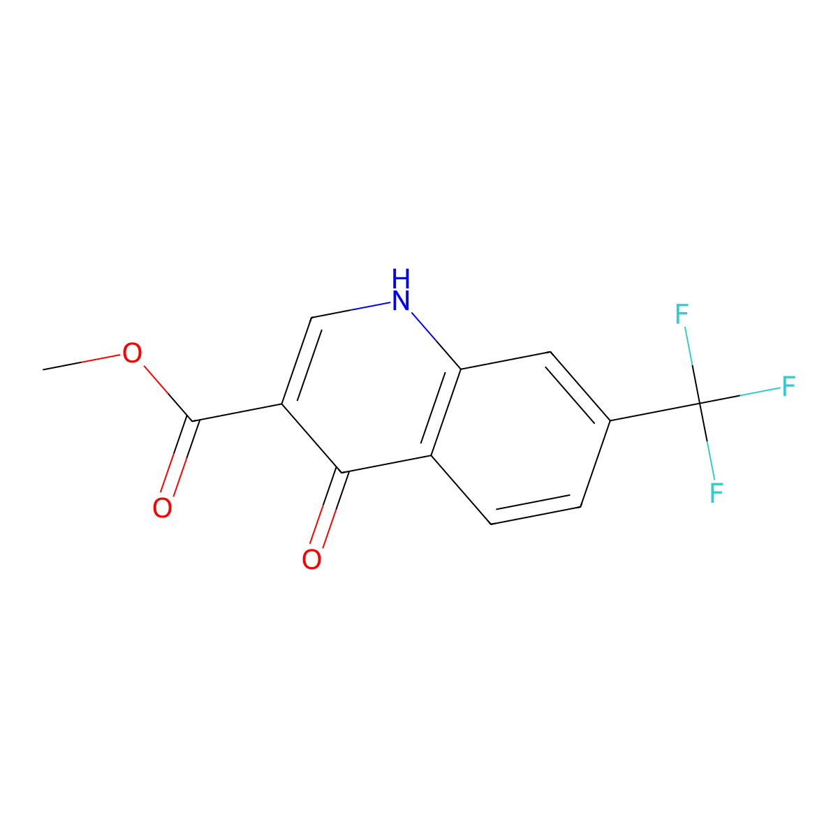 Methyl 4-hydroxy-7-(trifluoromethyl)quinoline-3-carboxylate molecular structure, CAS 1448259-54-8
