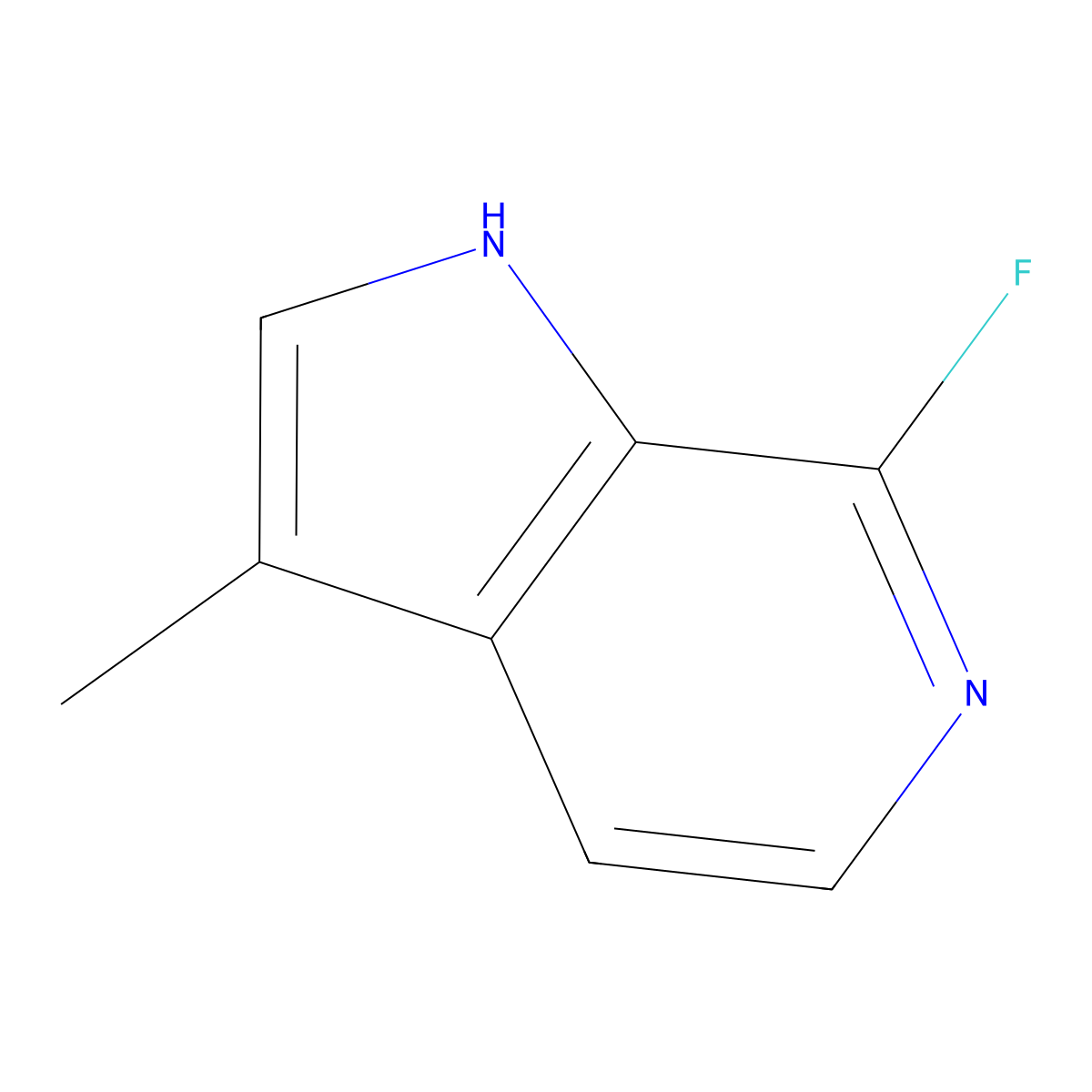 7-fluoro-3-methyl-1H-pyrrolo[2,3-c]pyridine molecular structure, CAS 1448259-59-3