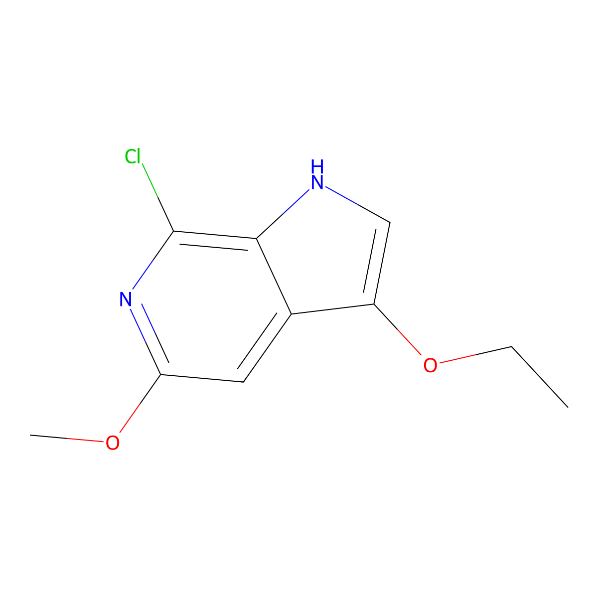 7-Chloro-3-ethoxy-5-methoxy-6-azaindole molecular structure, CAS 1448259-79-7