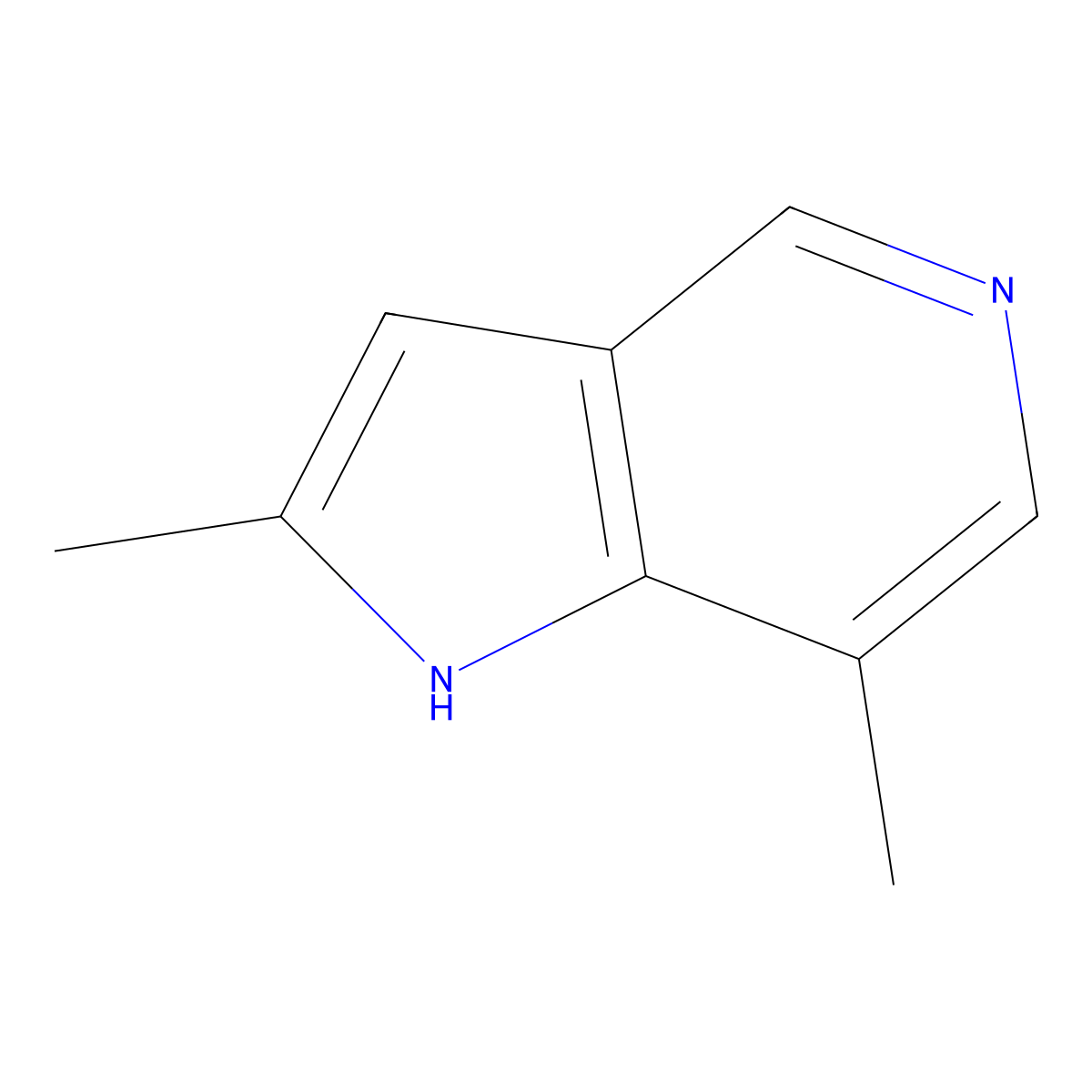 2,7-Dimethyl-1H-pyrrolo[3,2-c]pyridine molecular structure, CAS 1448259-80-0