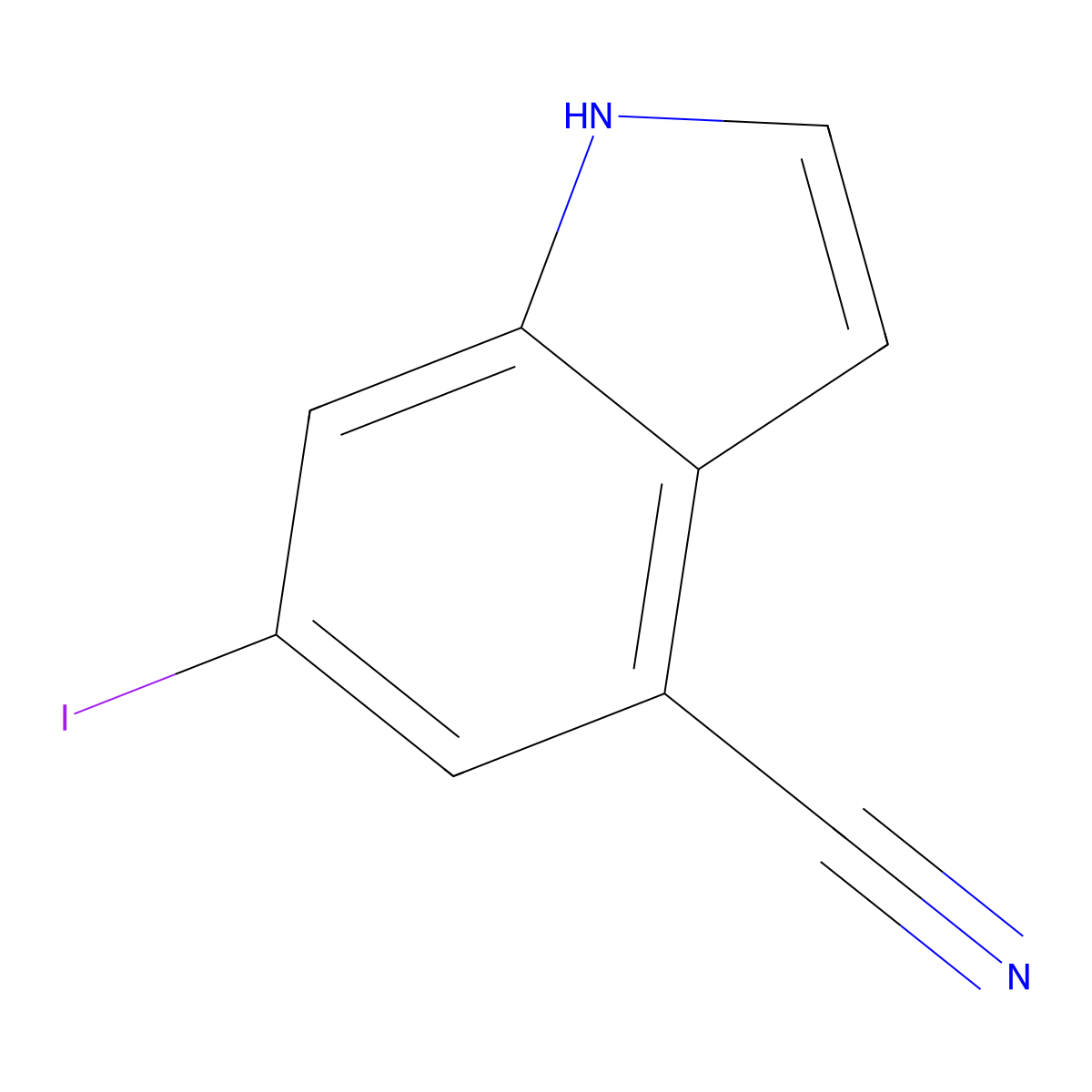 4-Cyano-6-Iodo-indole molecular structure, CAS 1448259-92-4