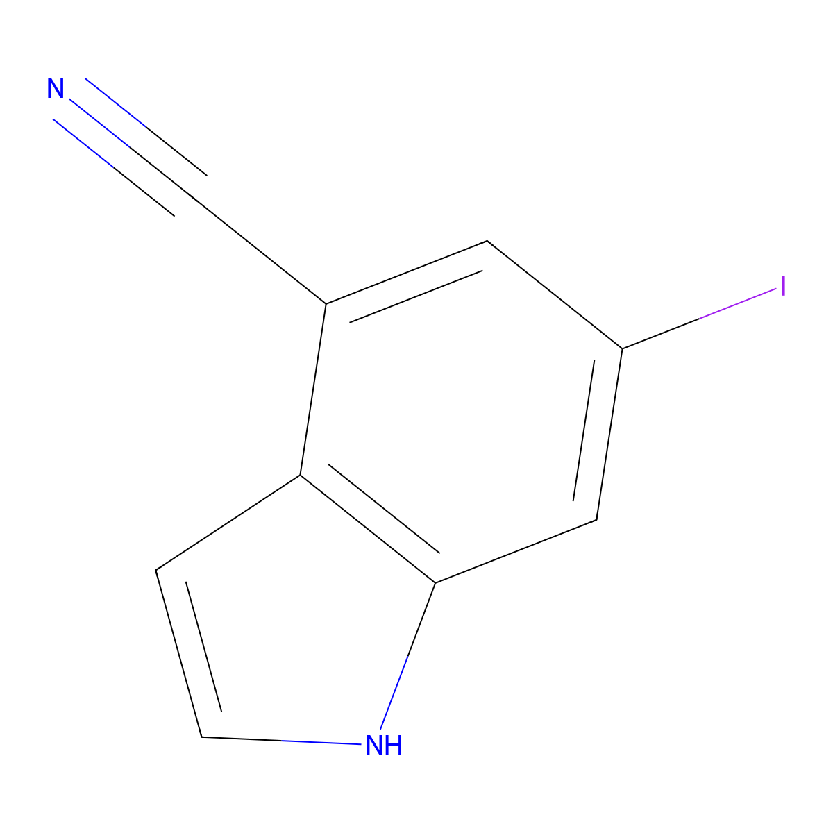 4-Cyano-6-Iodo-indole molecular structure, CAS 1448259-92-4