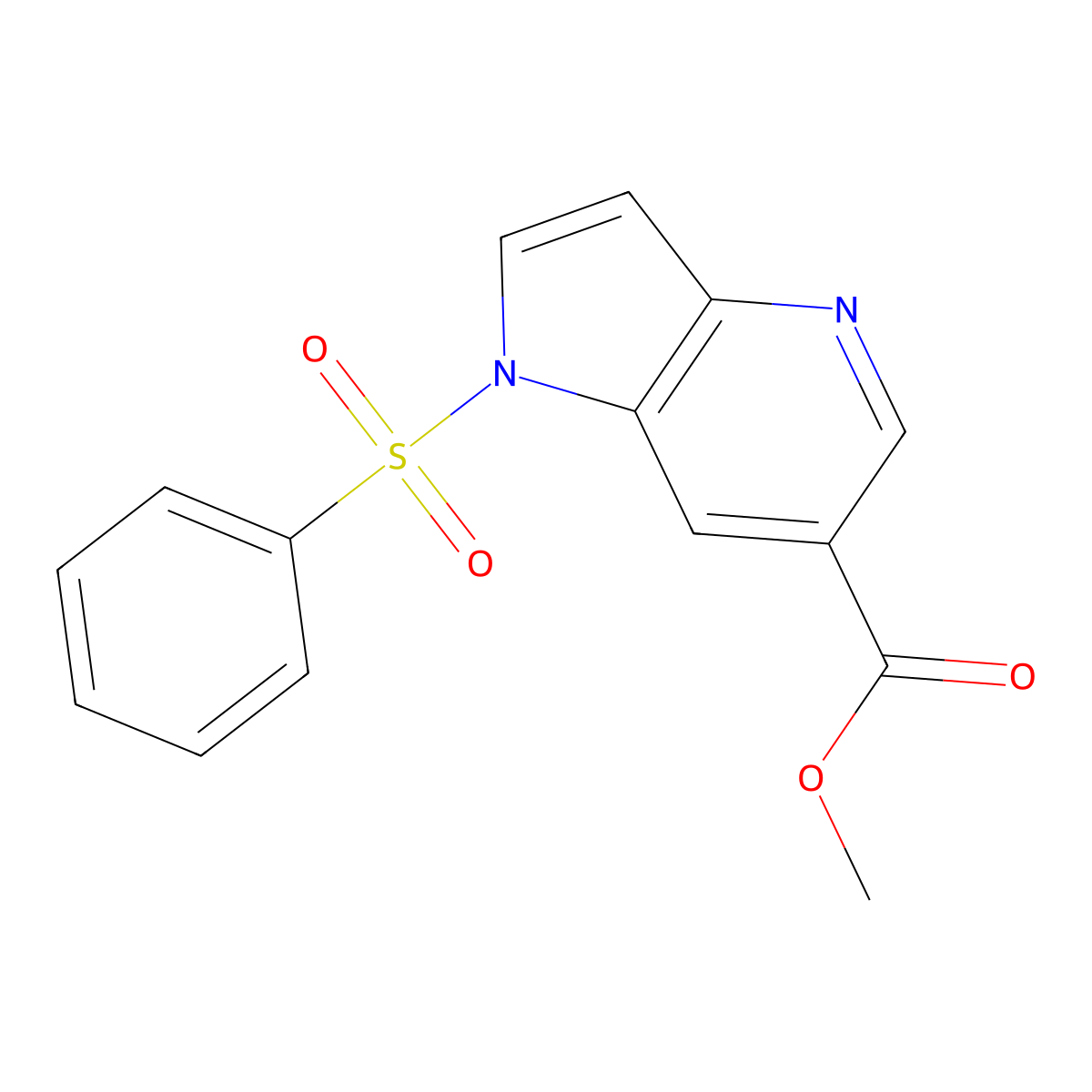 1-(Phenylsulfonyl)-4-azaindole-6-carboxylic acid methyl ester molecular structure, CAS 1448260-03-4