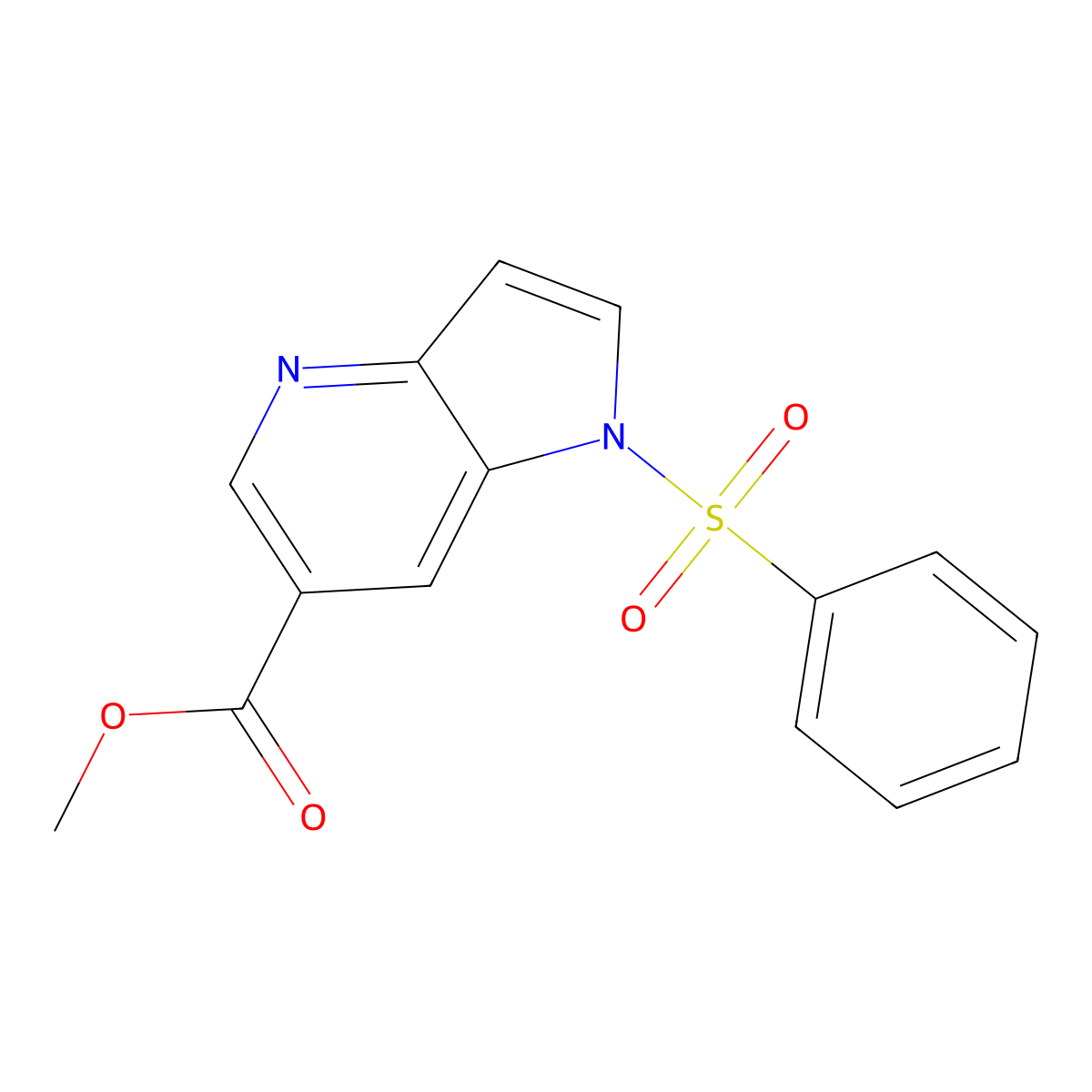 1-(Phenylsulfonyl)-4-azaindole-6-carboxylic acid methyl ester molecular structure, CAS 1448260-03-4