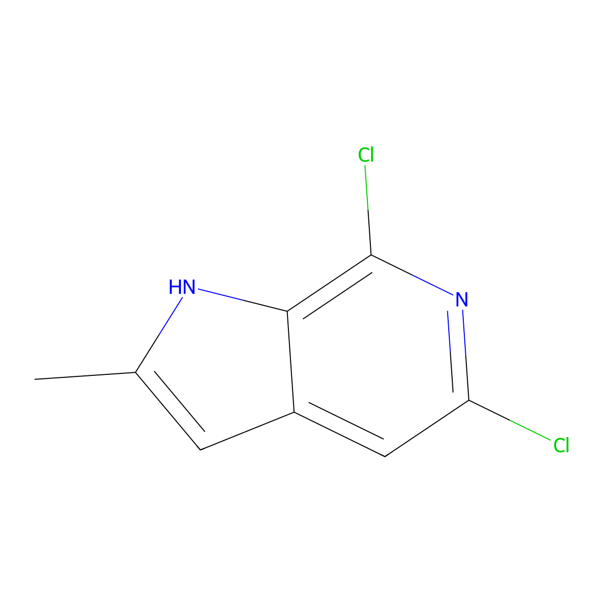 5,7-Dichloro-2-methyl-6-azaindole molecular structure, CAS 1448260-10-3