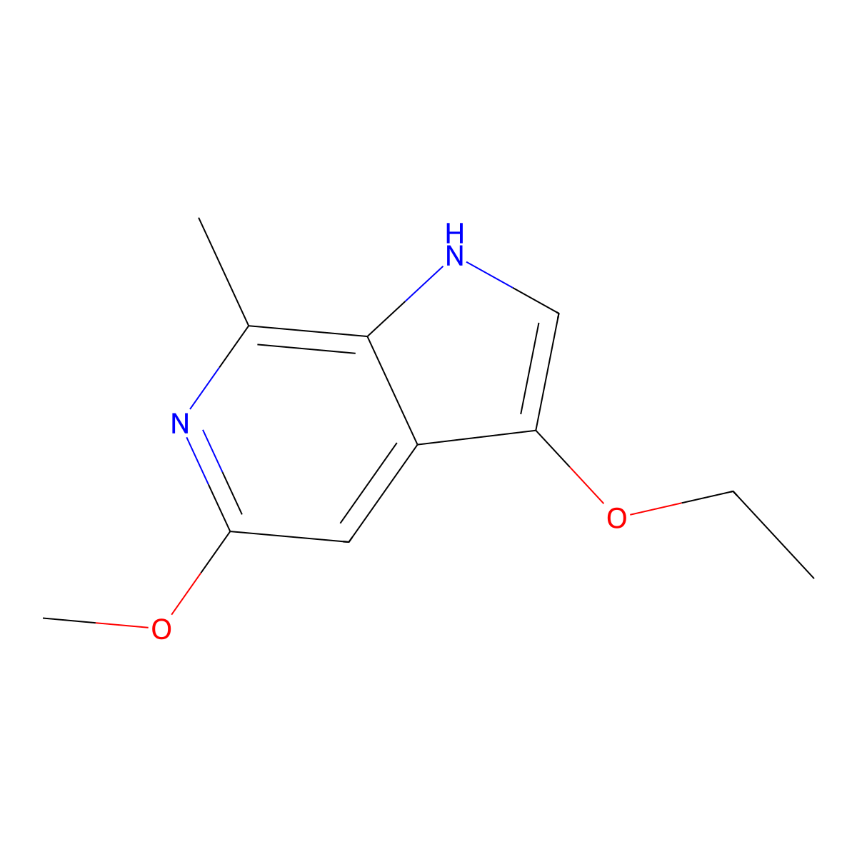 3-Ethoxy-5-methoxy-7-methyl-6-azaindole molecular structure, CAS 1448260-25-0