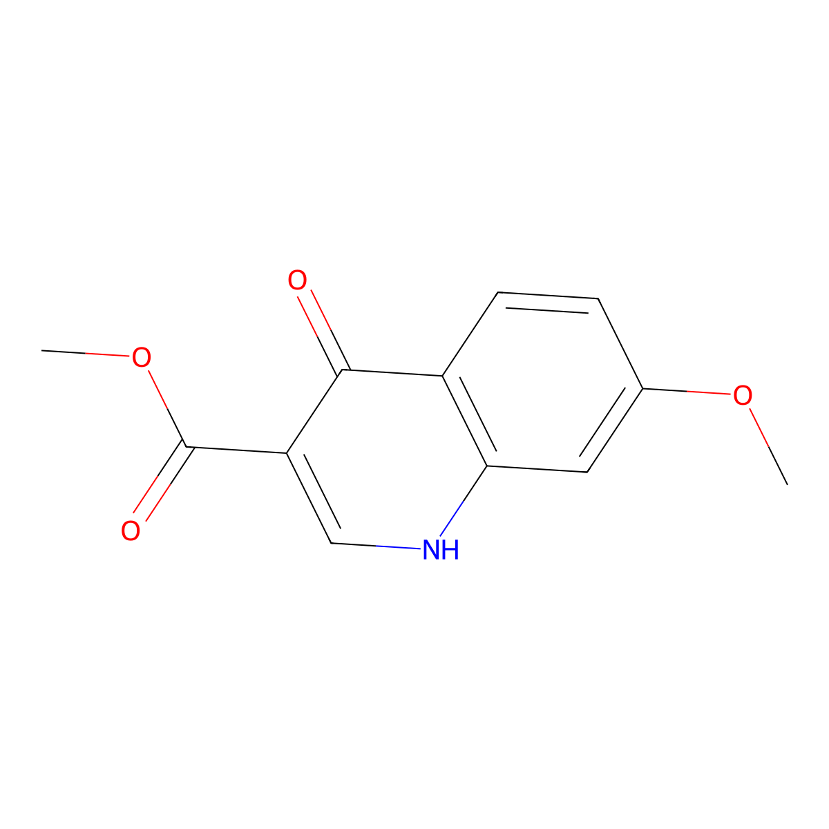 Methyl 4-hydroxy-7-methoxyquinoline-3-carboxylate molecular structure, CAS 1448260-35-2
