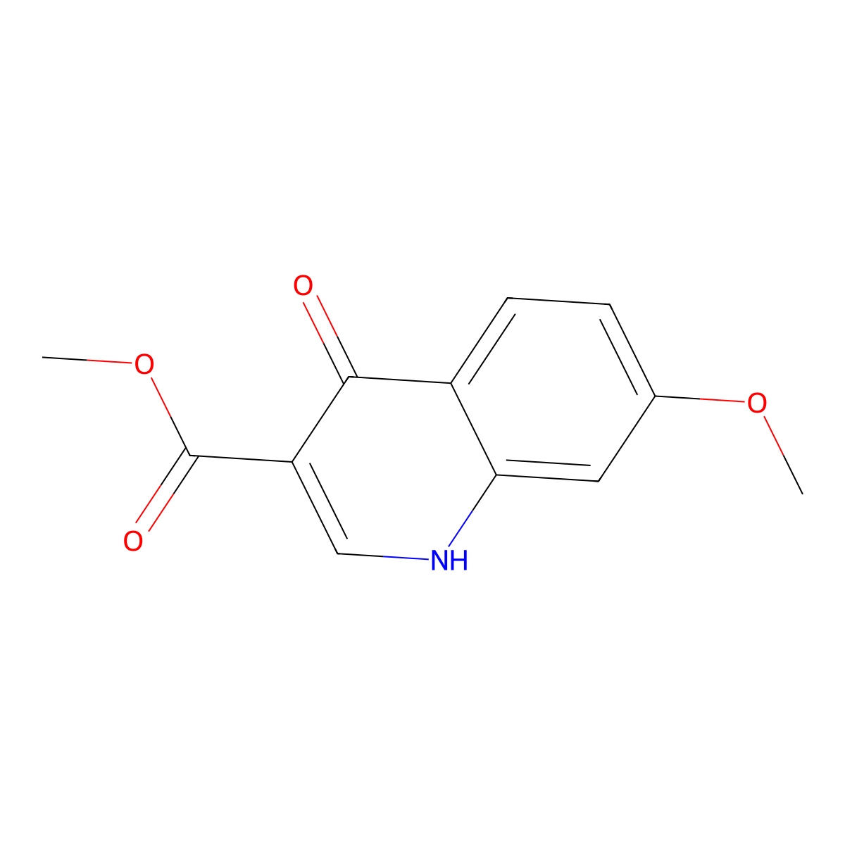 Methyl 4-hydroxy-7-methoxyquinoline-3-carboxylate molecular structure, CAS 1448260-35-2