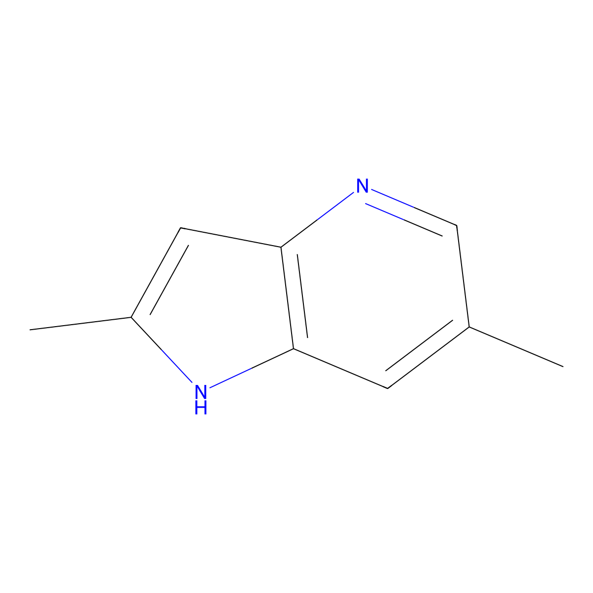2,6-dimethyl-1H-pyrrolo[3,2-b]pyridine molecular structure, CAS 1448260-44-3