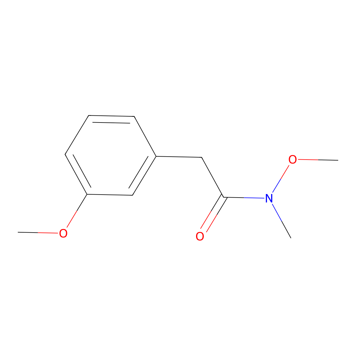 N-Methoxy-2-(3-methoxyphenyl)-N-methylacetamide molecular structure, CAS 144828-84-2