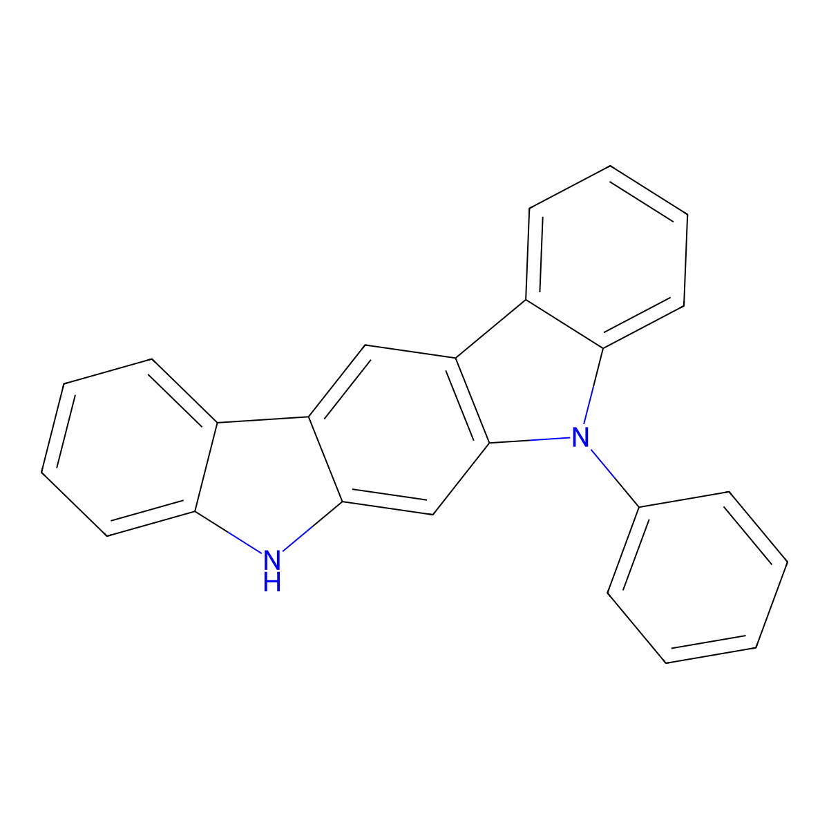 5-Phenyl-5,7-dihydroindolo[2,3-b]carbazole molecular structure, CAS 1448296-00-1