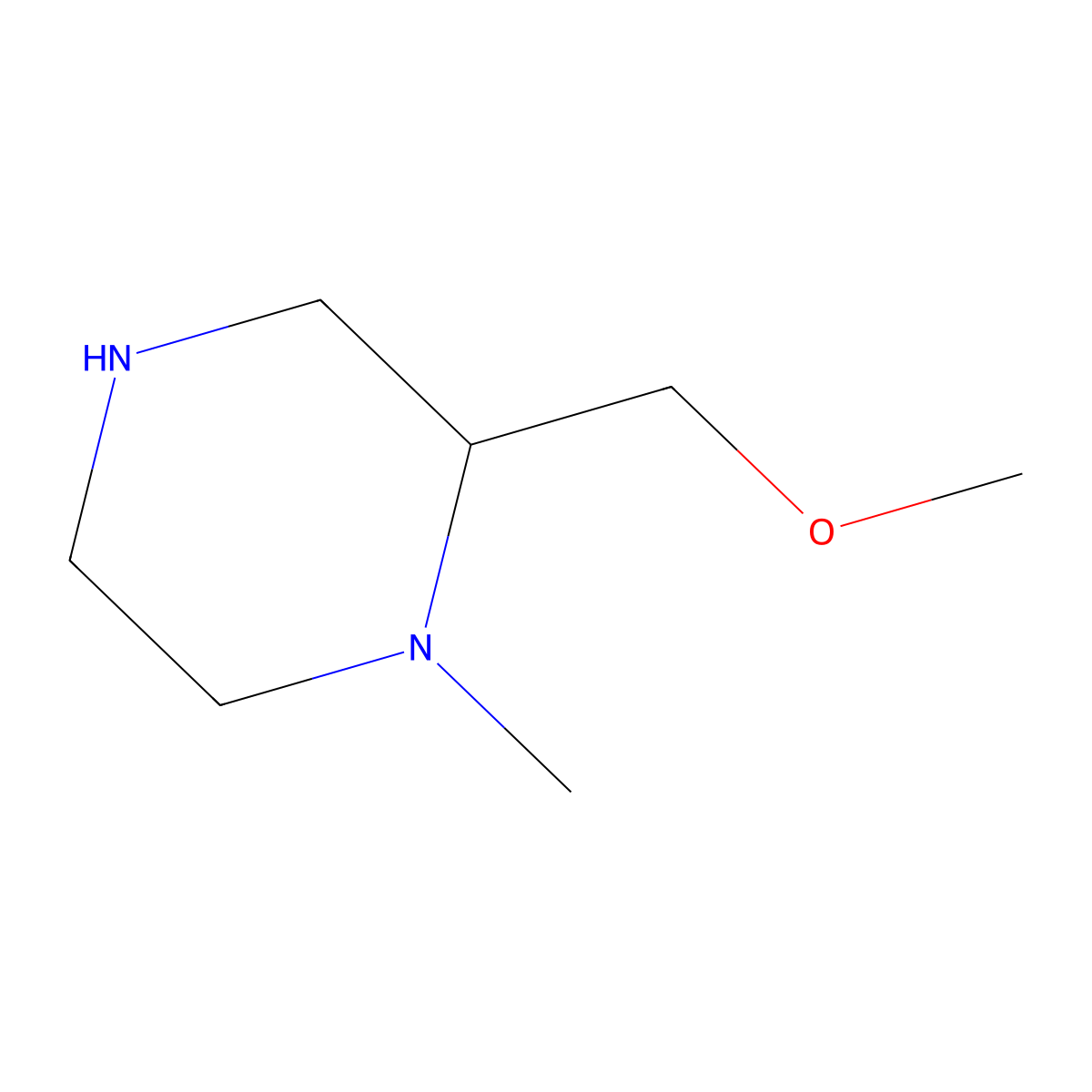 (R)-2-(Methoxymethyl)-1-methylpiperazine molecular structure, CAS 1448298-67-6