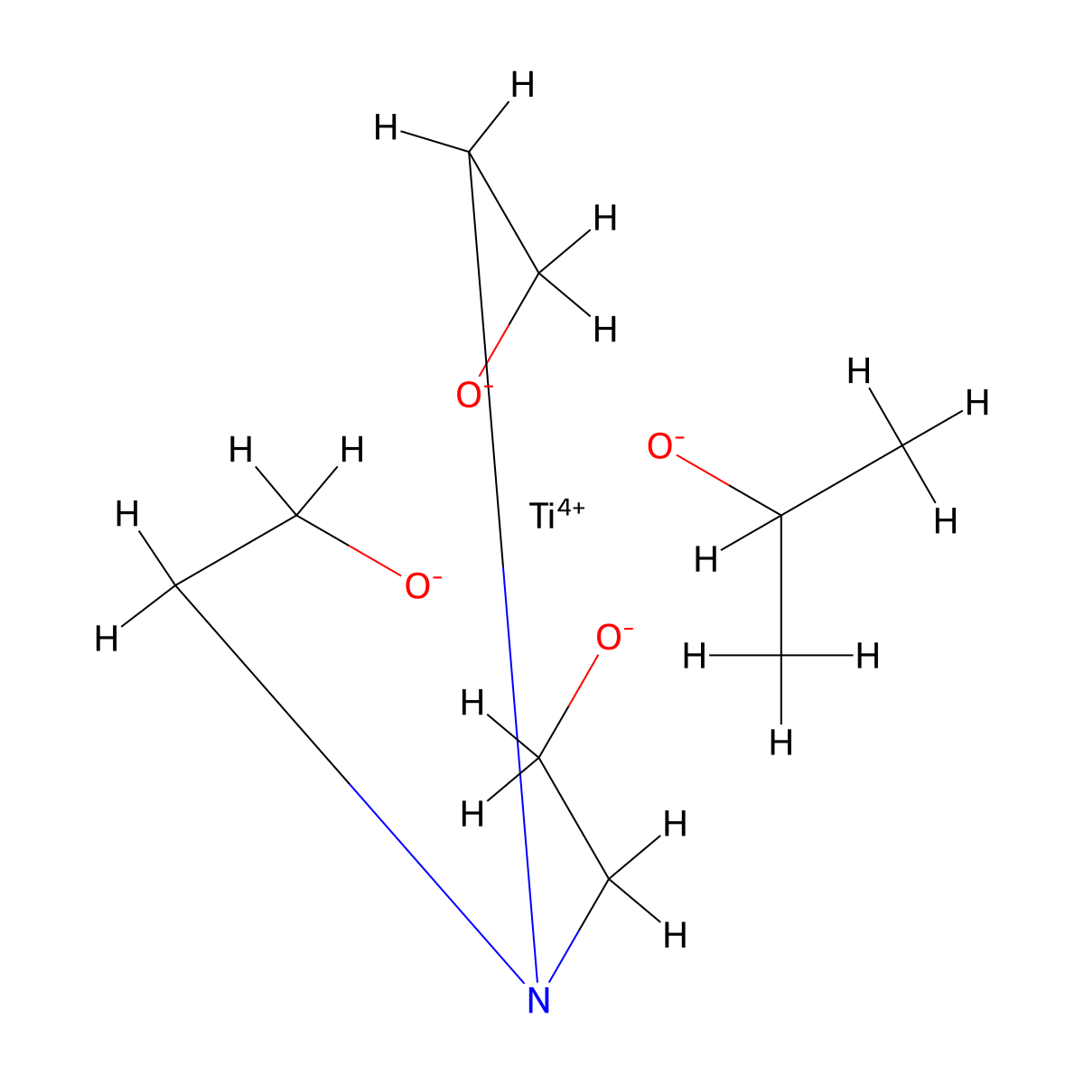 ((2,2',2''-Nitrilotris(ethanolato))(3-)-O,O',O'')(propan-2-olato)titanium molecular structure, CAS 14483-21-7