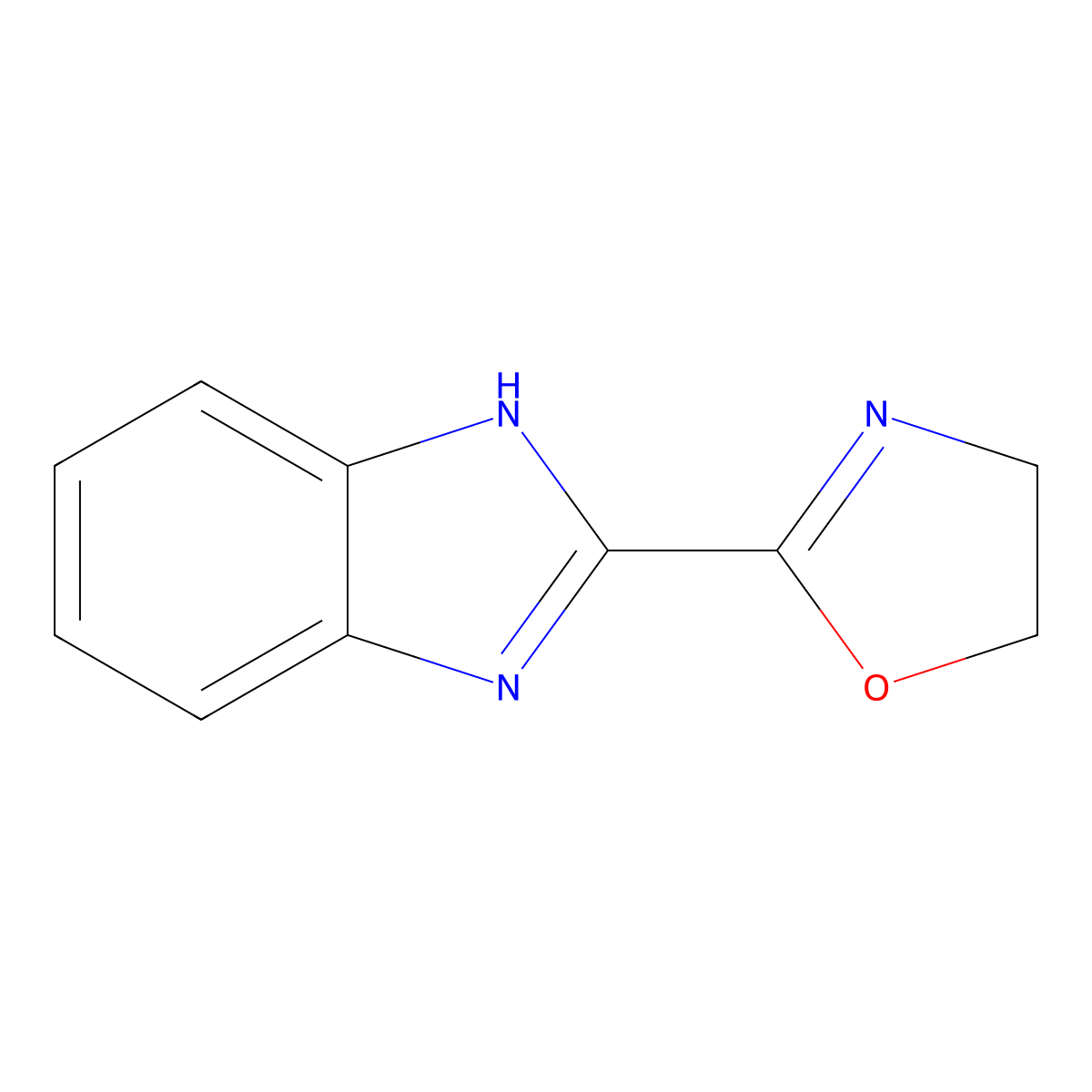 2-(1H-benzo[d]imidazol-2-yl)-4,5-dihydrooxazole molecular structure, CAS 14483-99-9