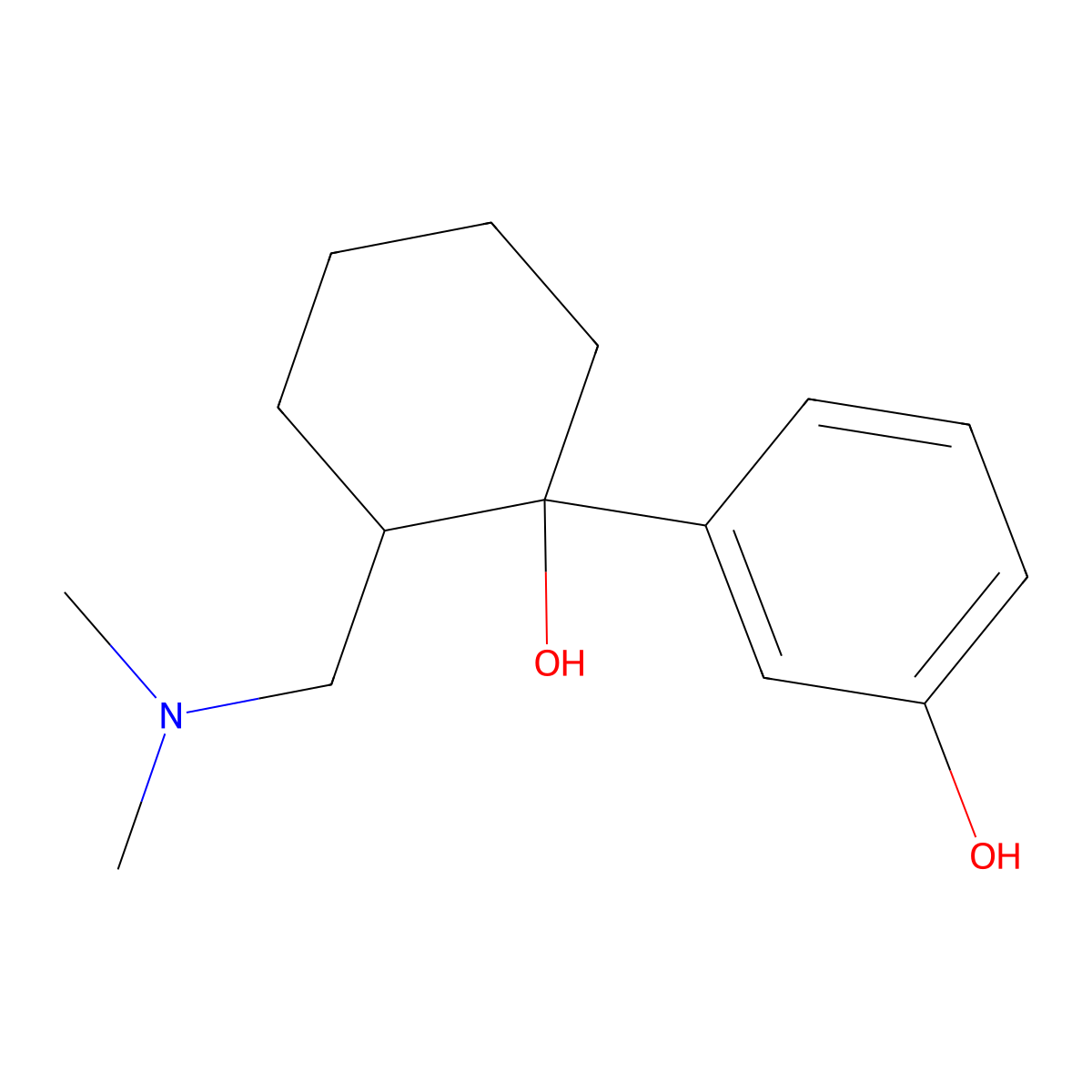(-)-O-Desmethyl Tramadol molecular structure, CAS 144830-15-9