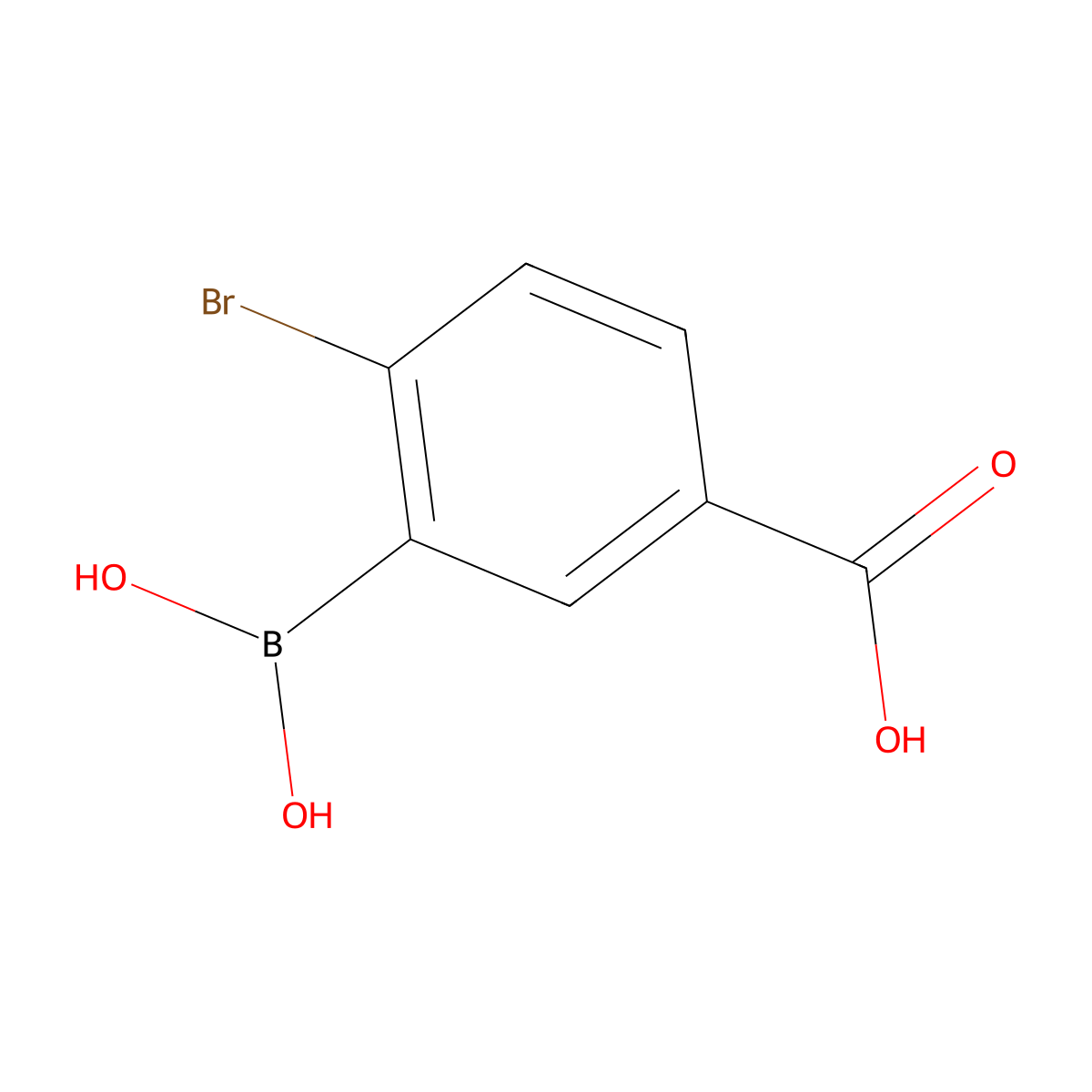 2-Bromo-5-carboxyphenylboronic acid molecular structure, CAS 1448312-00-2