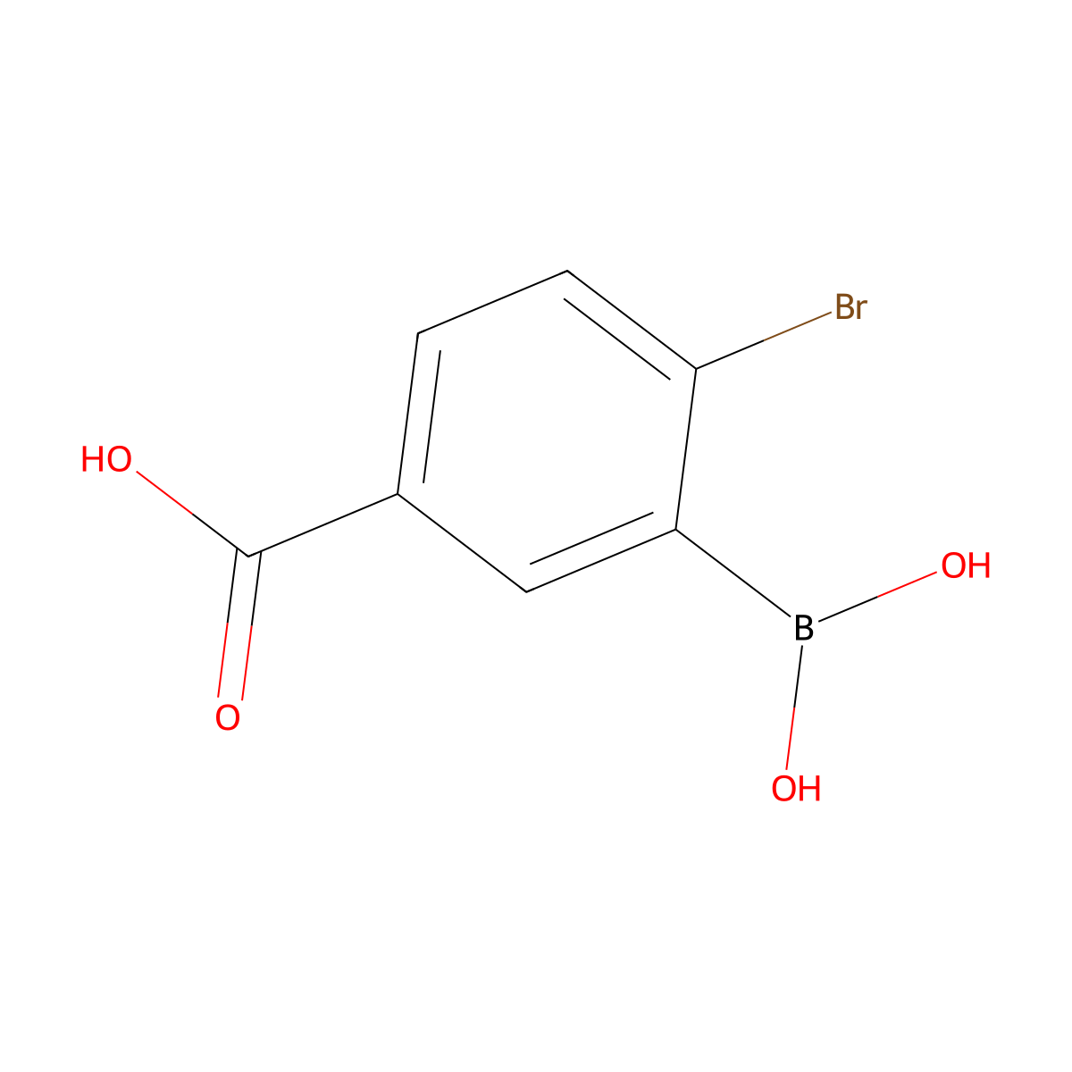 2-Bromo-5-carboxyphenylboronic acid molecular structure, CAS 1448312-00-2