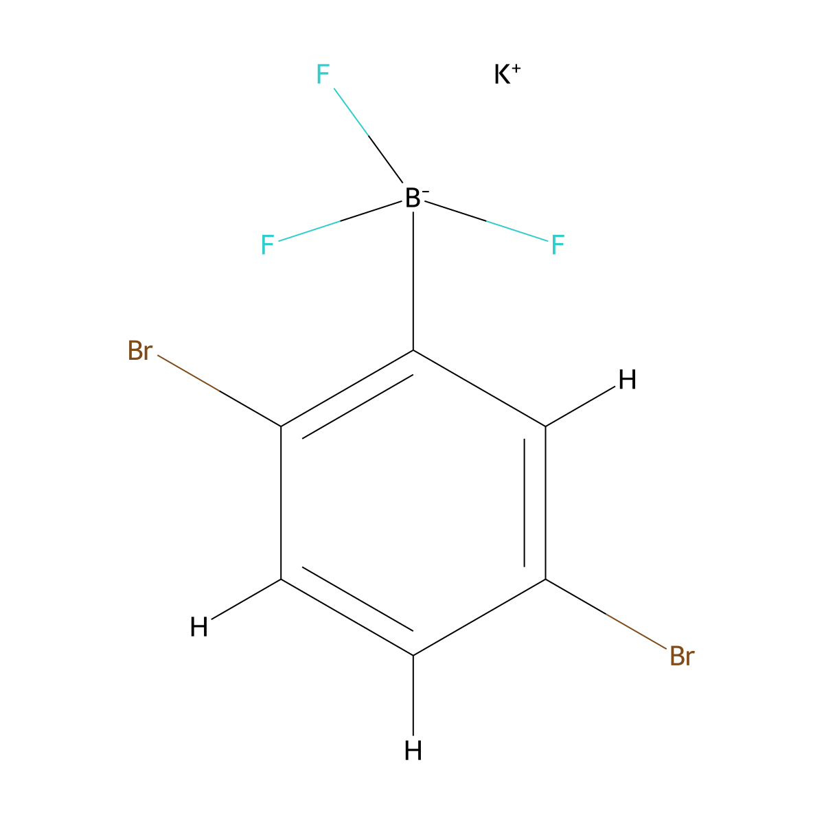 Potassium (2,5-dibromophenyl)trifluoroborate molecular structure, CAS 1448312-02-4