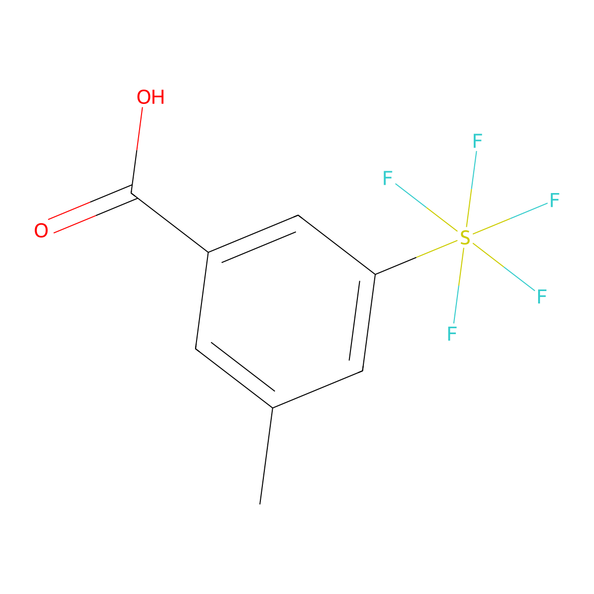3-Methyl-5-(pentafluorosulfur)benzoic acid molecular structure, CAS 1448317-68-7