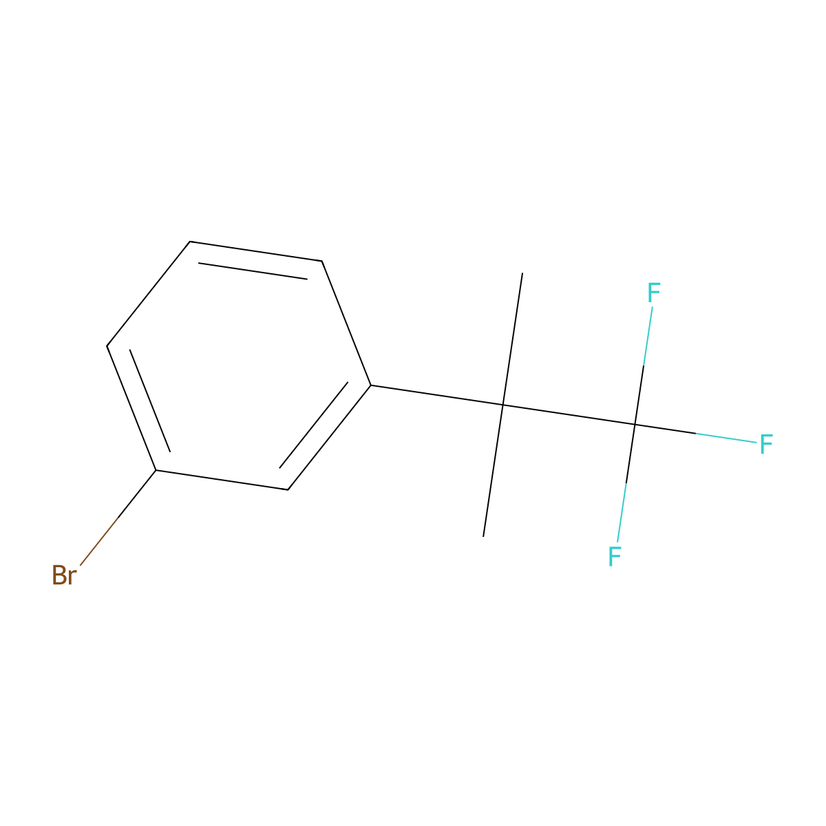 1-Bromo-3-(1,1,1-trifluoro-2-methylpropan-2-yl)benzene molecular structure, CAS 1448318-86-2