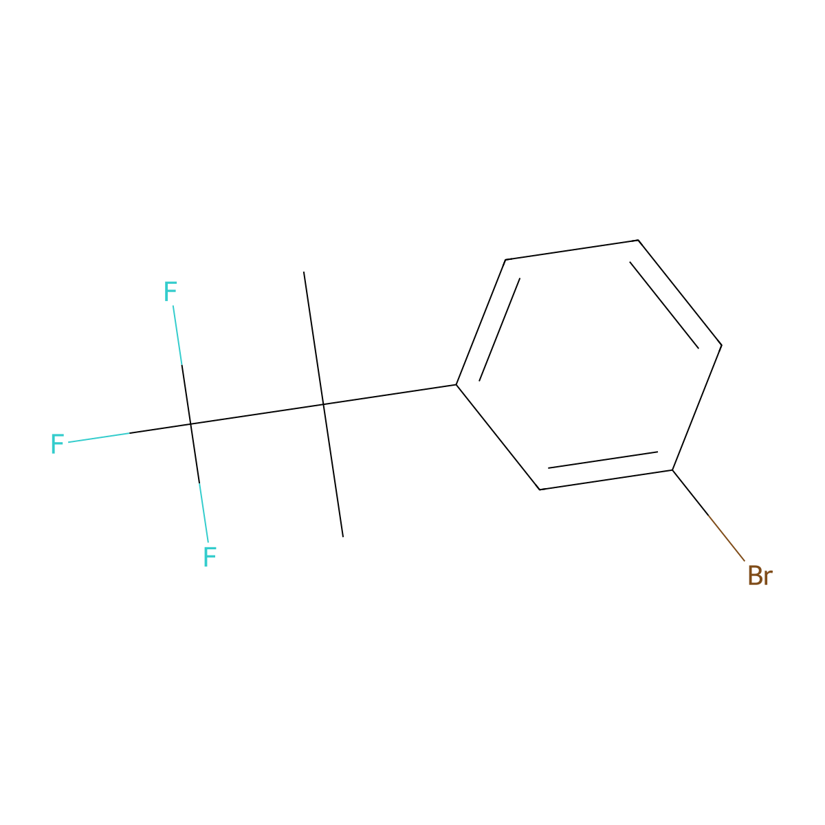 1-Bromo-3-(1,1,1-trifluoro-2-methylpropan-2-yl)benzene molecular structure, CAS 1448318-86-2