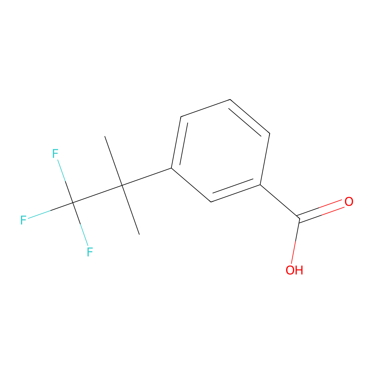 3-(1,1,1-Trifluoro-2-methylpropan-2-yl)benzoic acid molecular structure, CAS 1448318-87-3