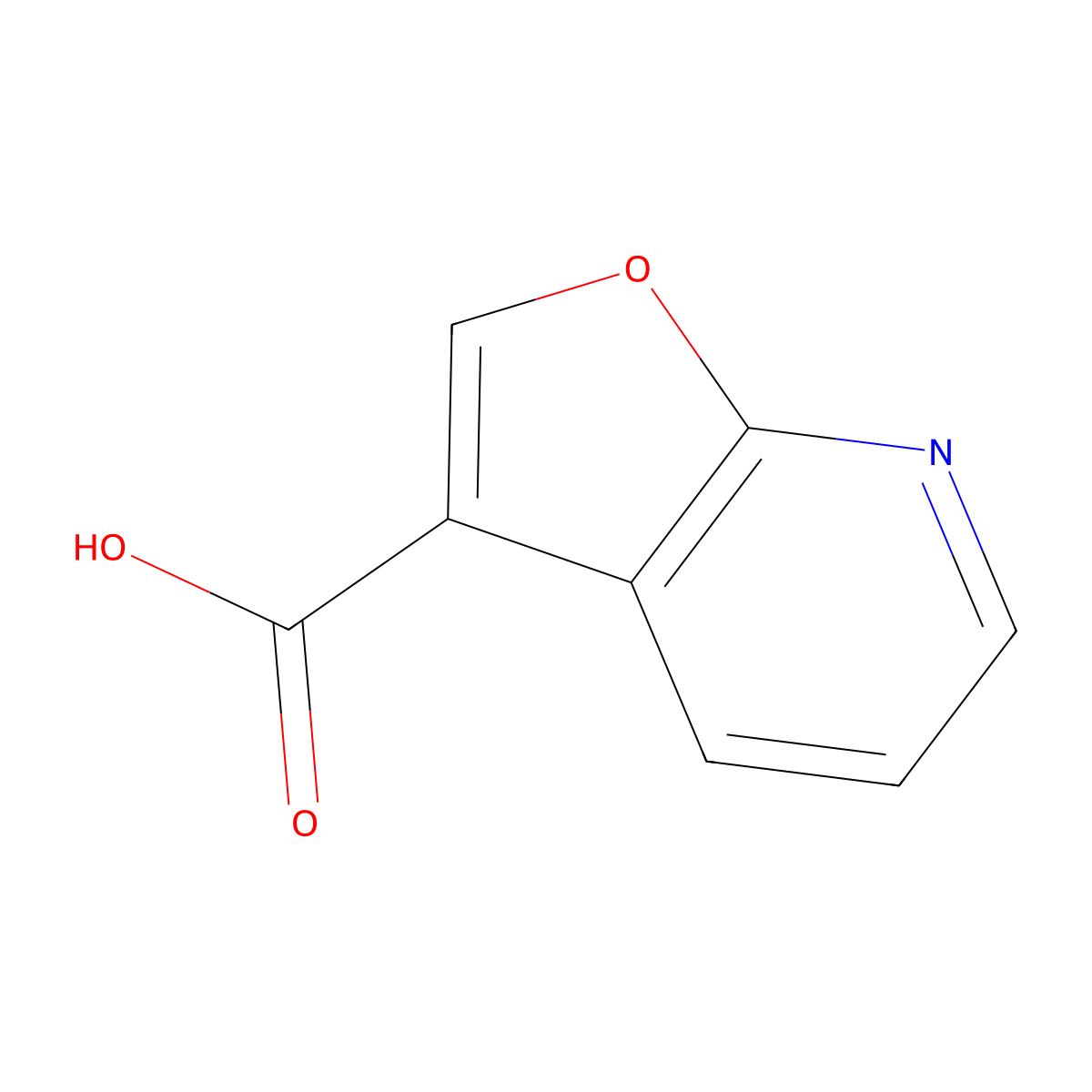 Furo[2,3-b]pyridine-3-carboxylic acid molecular structure, CAS 1448336-30-8