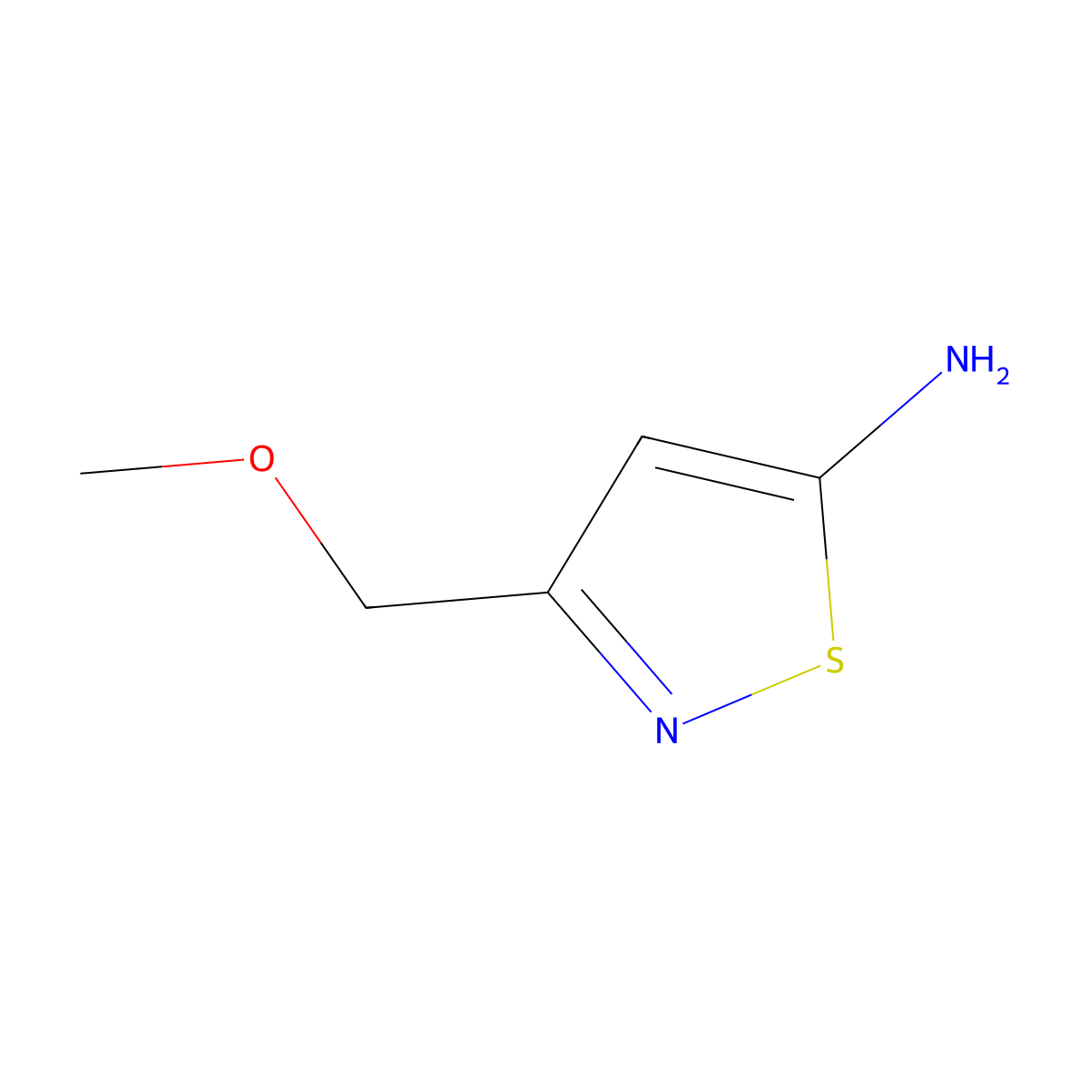 3-(Methoxymethyl)isothiazol-5-amine molecular structure, CAS 1448337-86-7