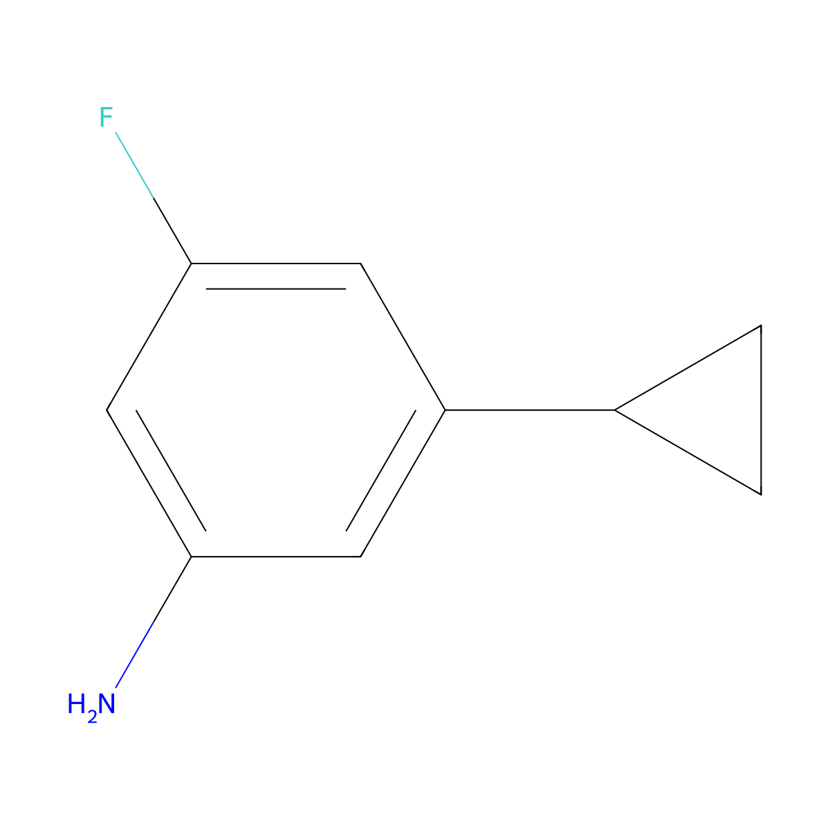 3-Cyclopropyl-5-fluoroaniline molecular structure, CAS 1448348-37-5