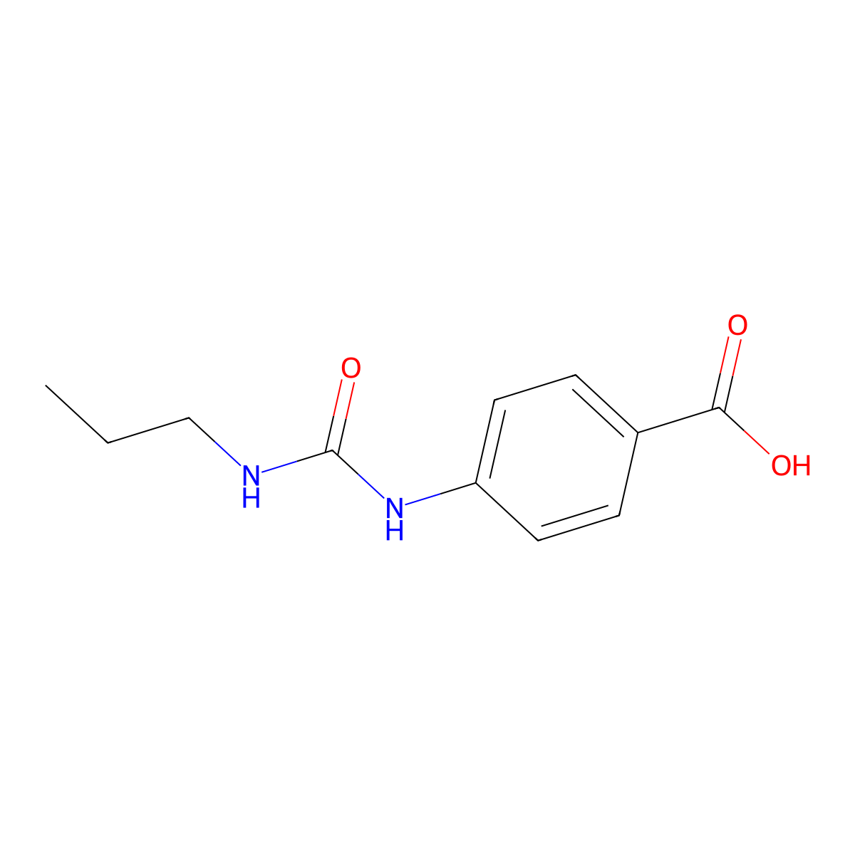 4-[(Propylamino)carbonylamino]benzoic acid molecular structure, CAS 144835-20-1