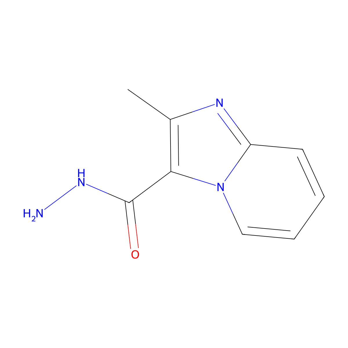 2-Methylimidazo[1,2-a]pyridine-3-carbohydrazide molecular structure, CAS 144835-67-6