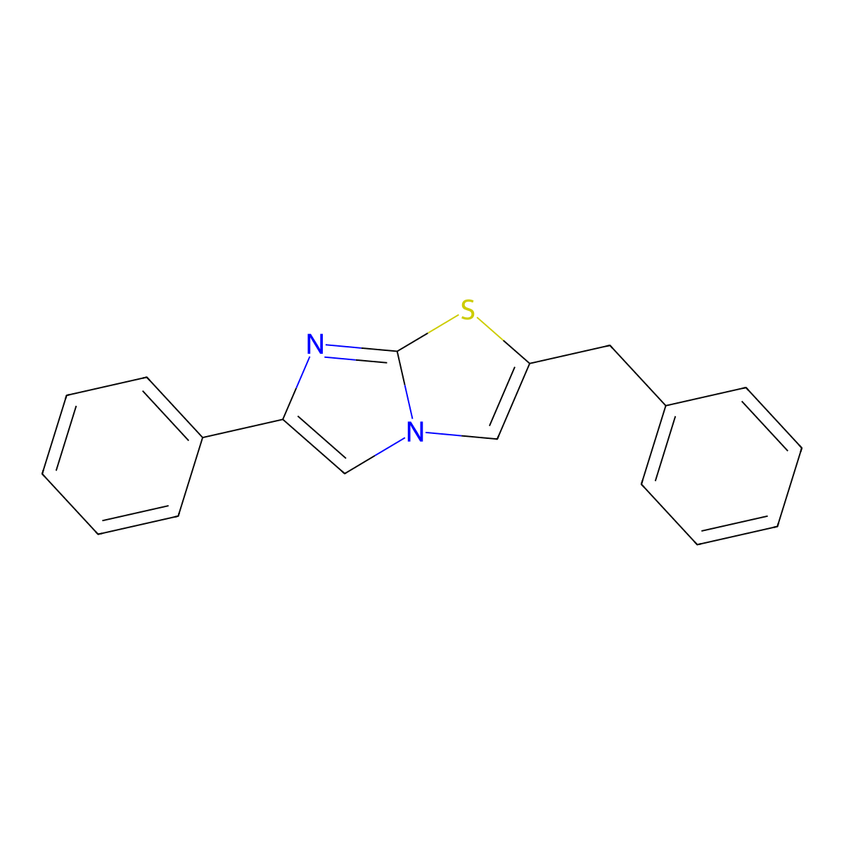 2-Benzyl-6-phenylimidazo[2,1-b]thiazole molecular structure, CAS 144836-52-2