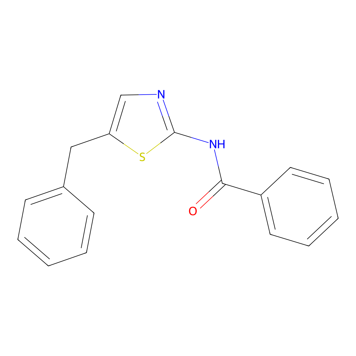 N-(5-benzyl-1,3-thiazol-2-yl)benzamide molecular structure, CAS 144836-54-4