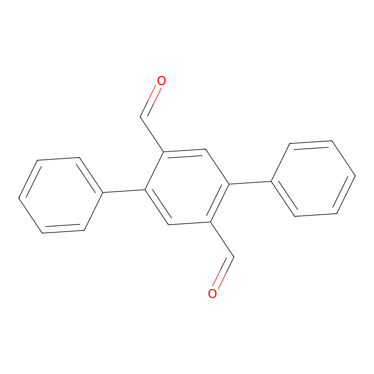 2,5-Diphenylterephthalaldehyde molecular structure, CAS 144836-60-2