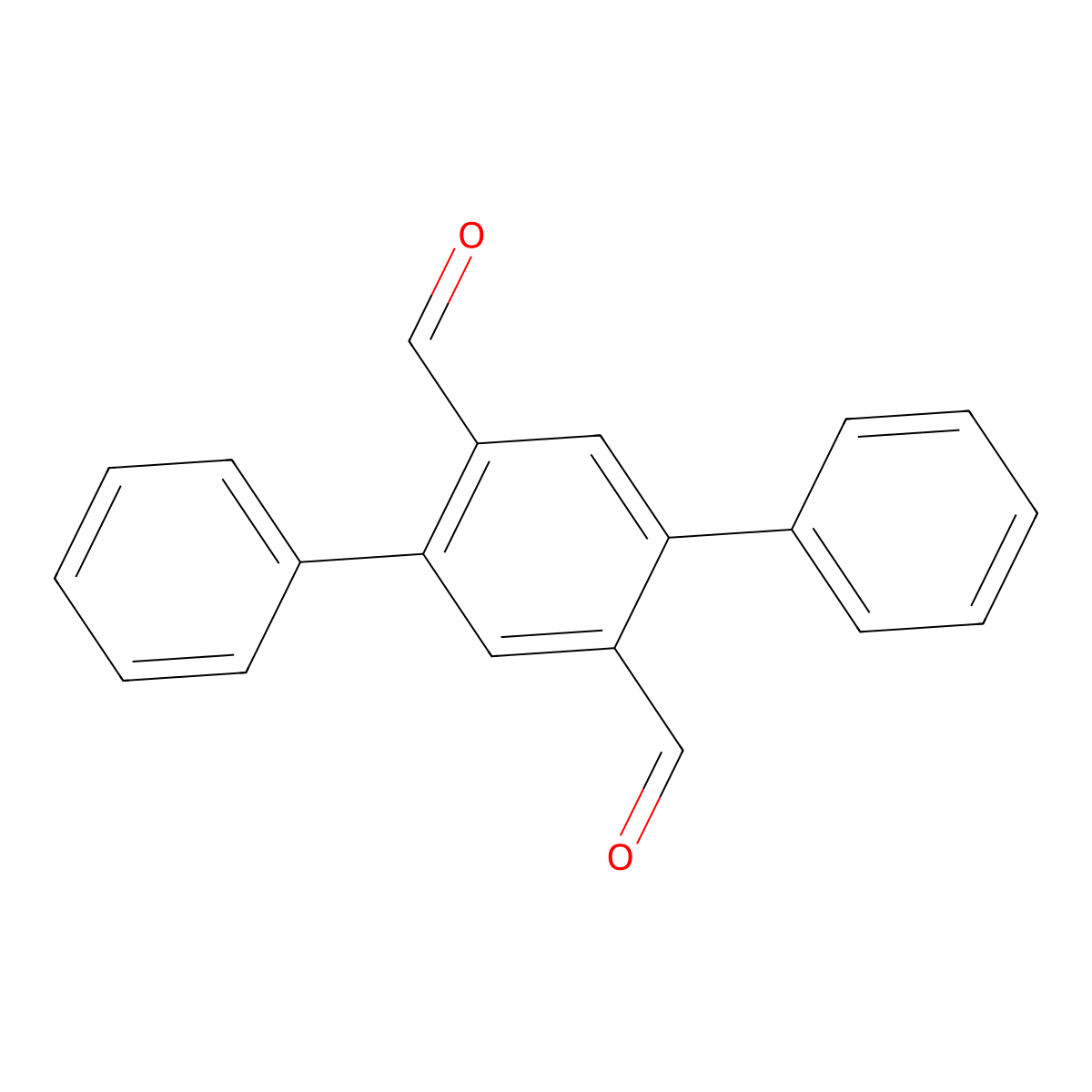 2,5-Diphenylterephthalaldehyde molecular structure, CAS 144836-60-2