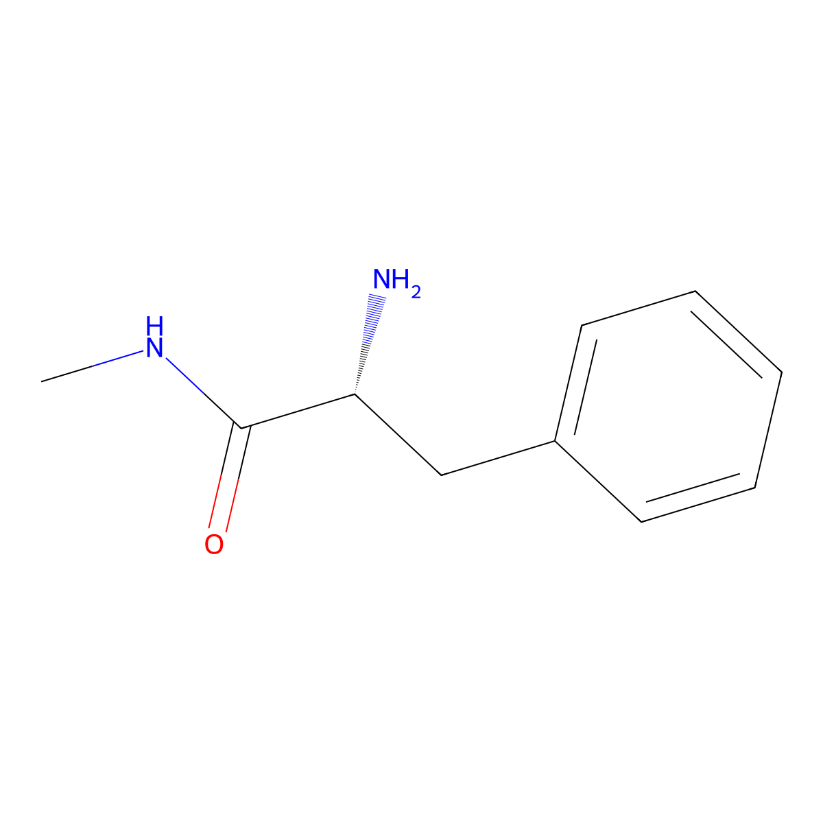 (R)-2-Amino-N-methyl-3-phenylpropanamide molecular structure, CAS 144836-90-8