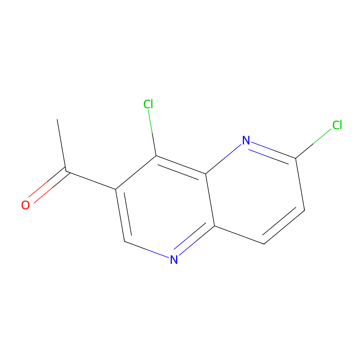 1-(4,6-Dichloro-1,5-naphthyridin-3-yl)ethan-1-one molecular structure, CAS 1448361-59-8